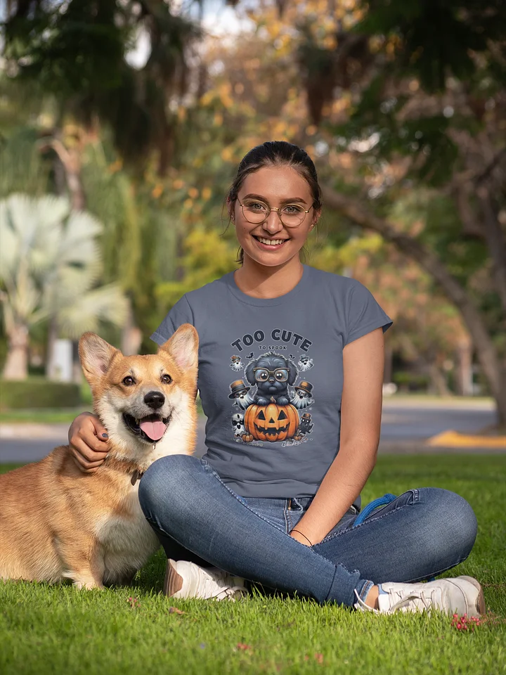 "Too Cute To Spook" Halloween Dog T-Shirt | Funny Puppy & Ghosts Graphic Tee product image (44)
