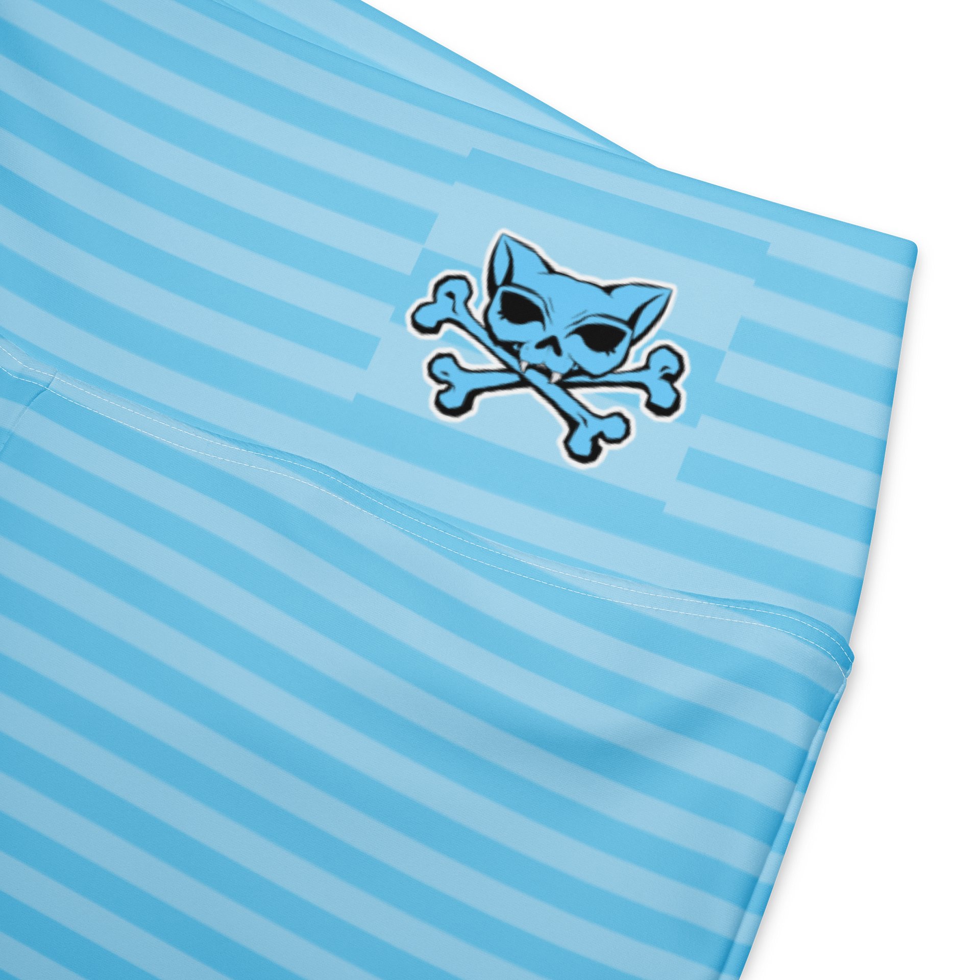Light Blue Stripped Kat Skull Flares product image (2)