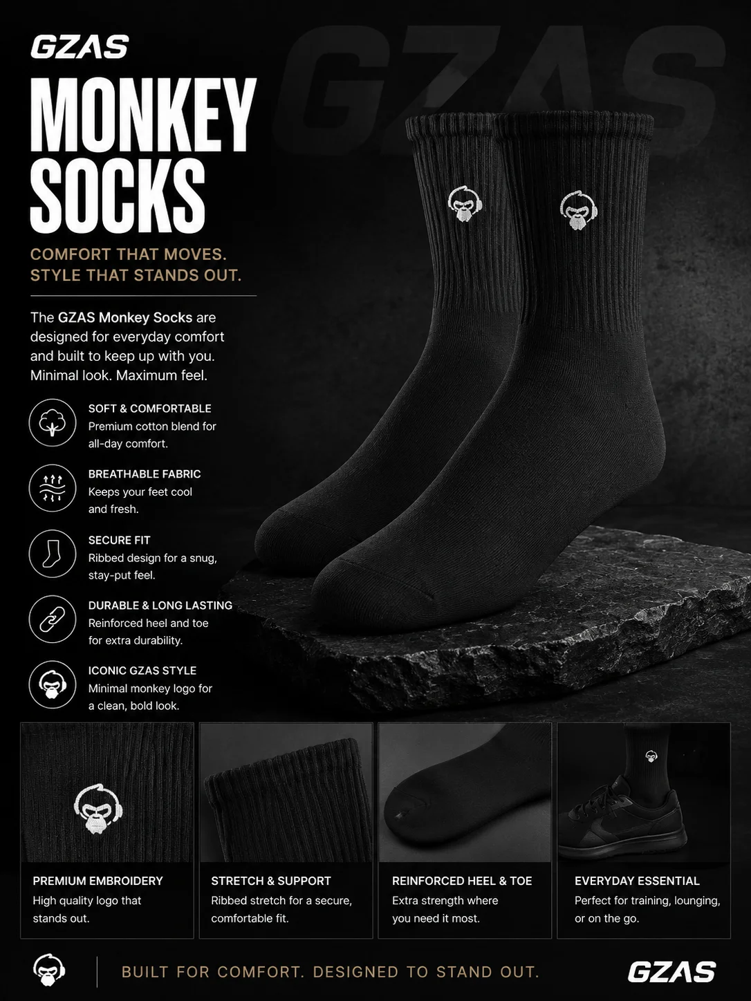GZAS Monkey Socks product image (4)
