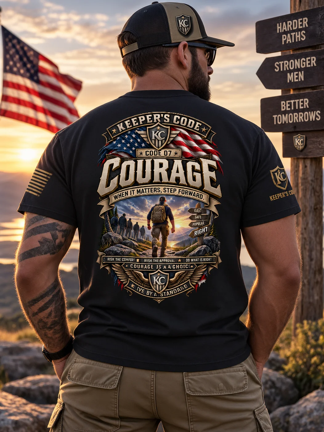 Keeper’s Code™ Men’s CODE 07 Courage Harder Path T-Shirt product image (2)