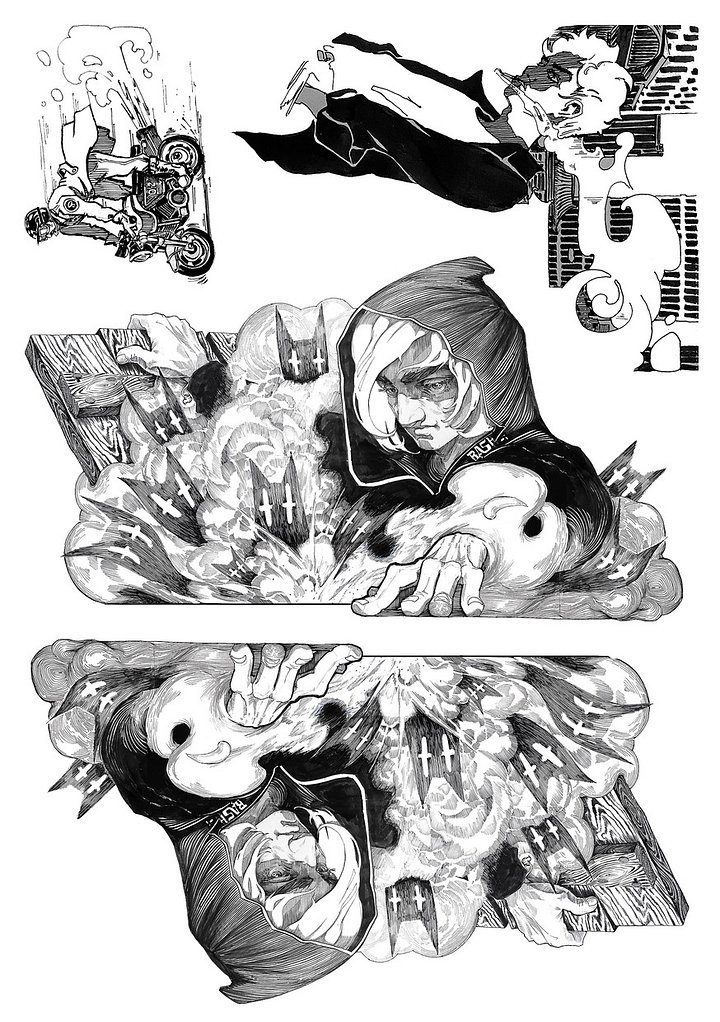 "Black" 4 stickerset A5 product image (2)