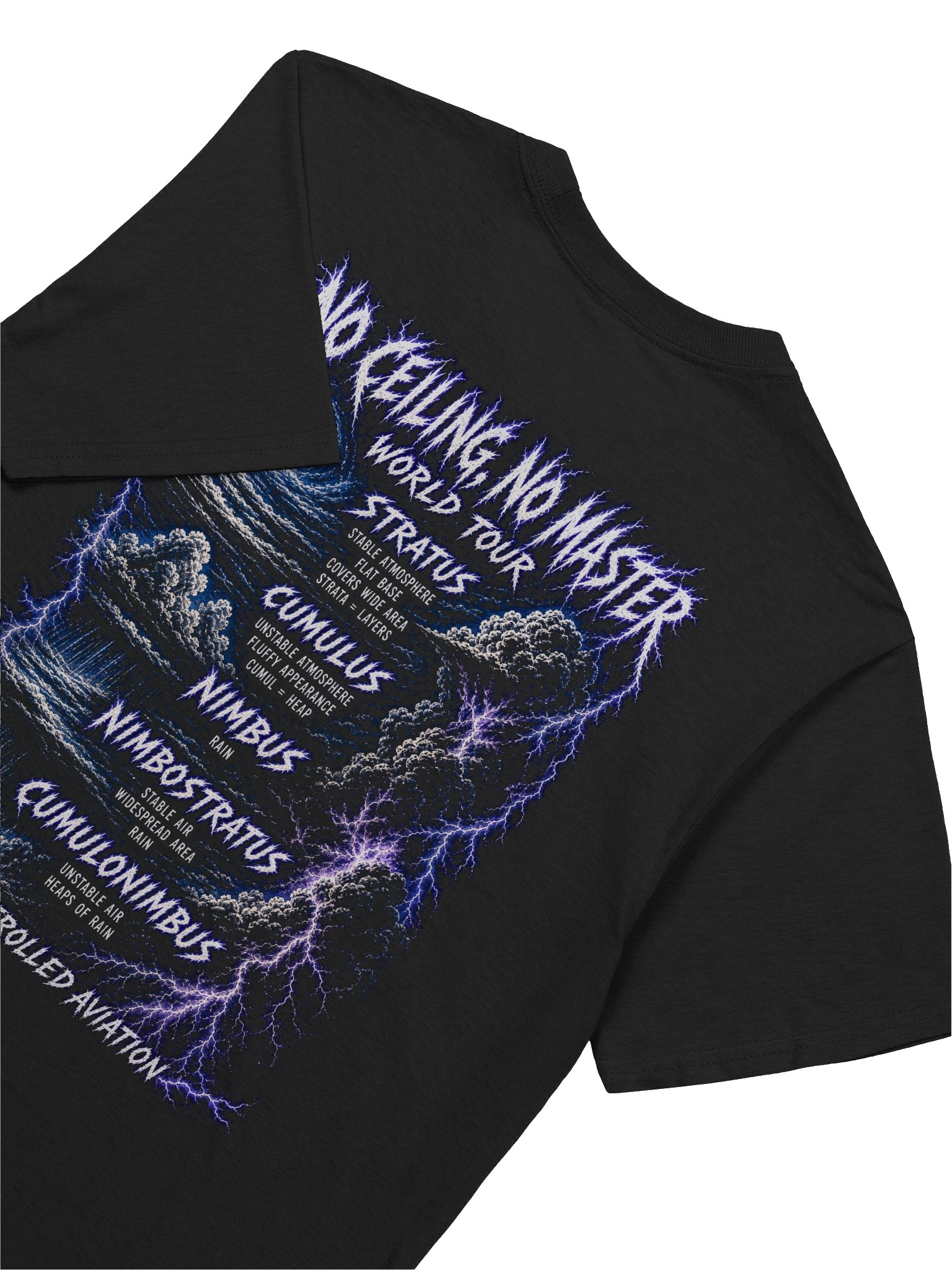 CLOUDS World Tour — Aviation Weather Line — Black Tee product image (8)
