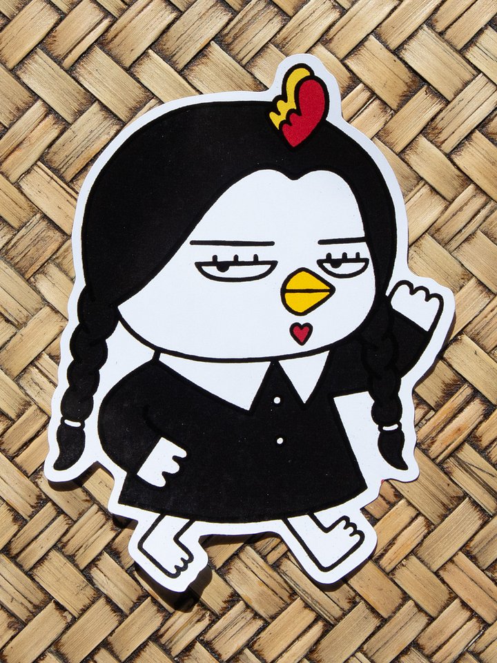 Goth Chicken Sticker product image (1)