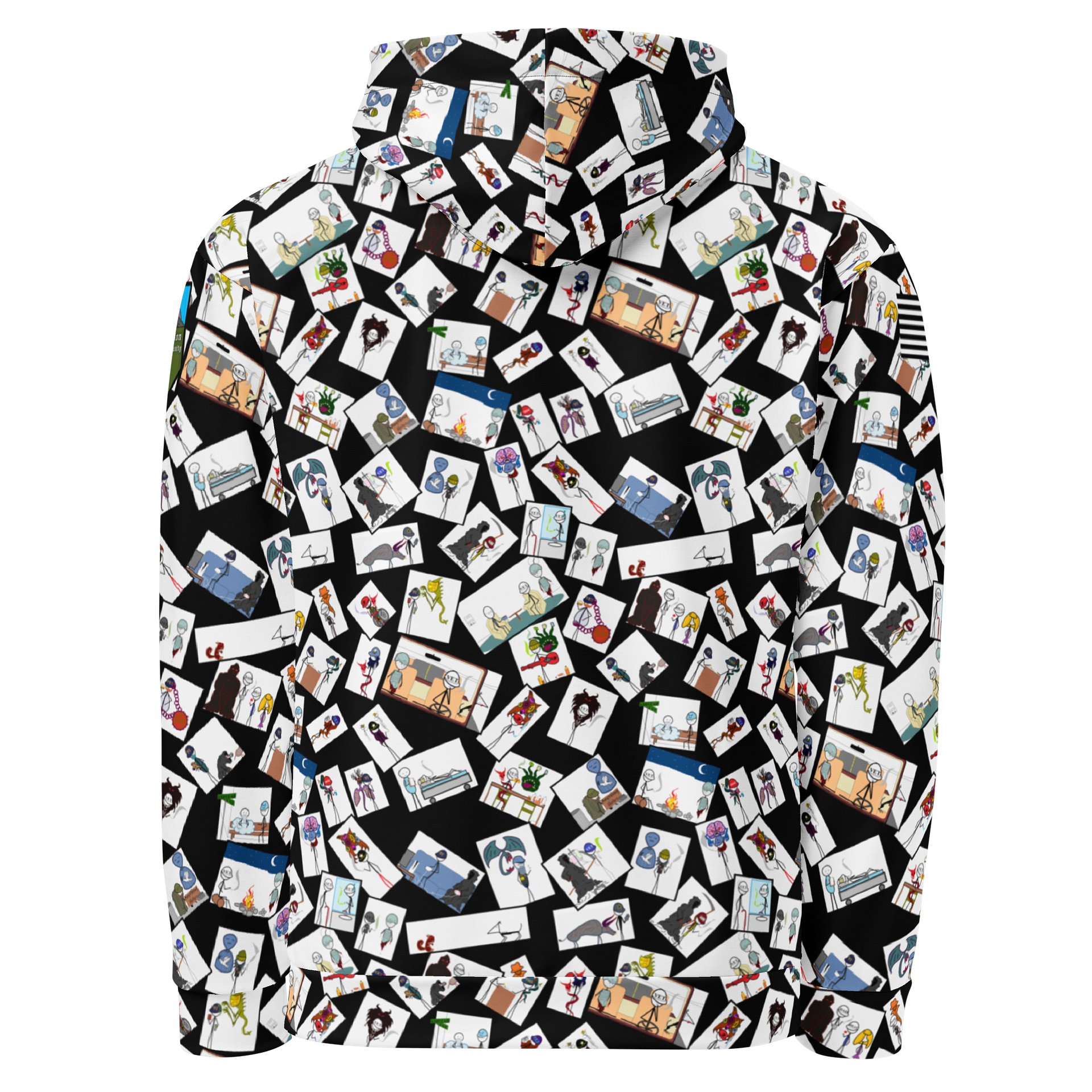 Stick Vet Comic Pannels Hoodie BLK product image (3)