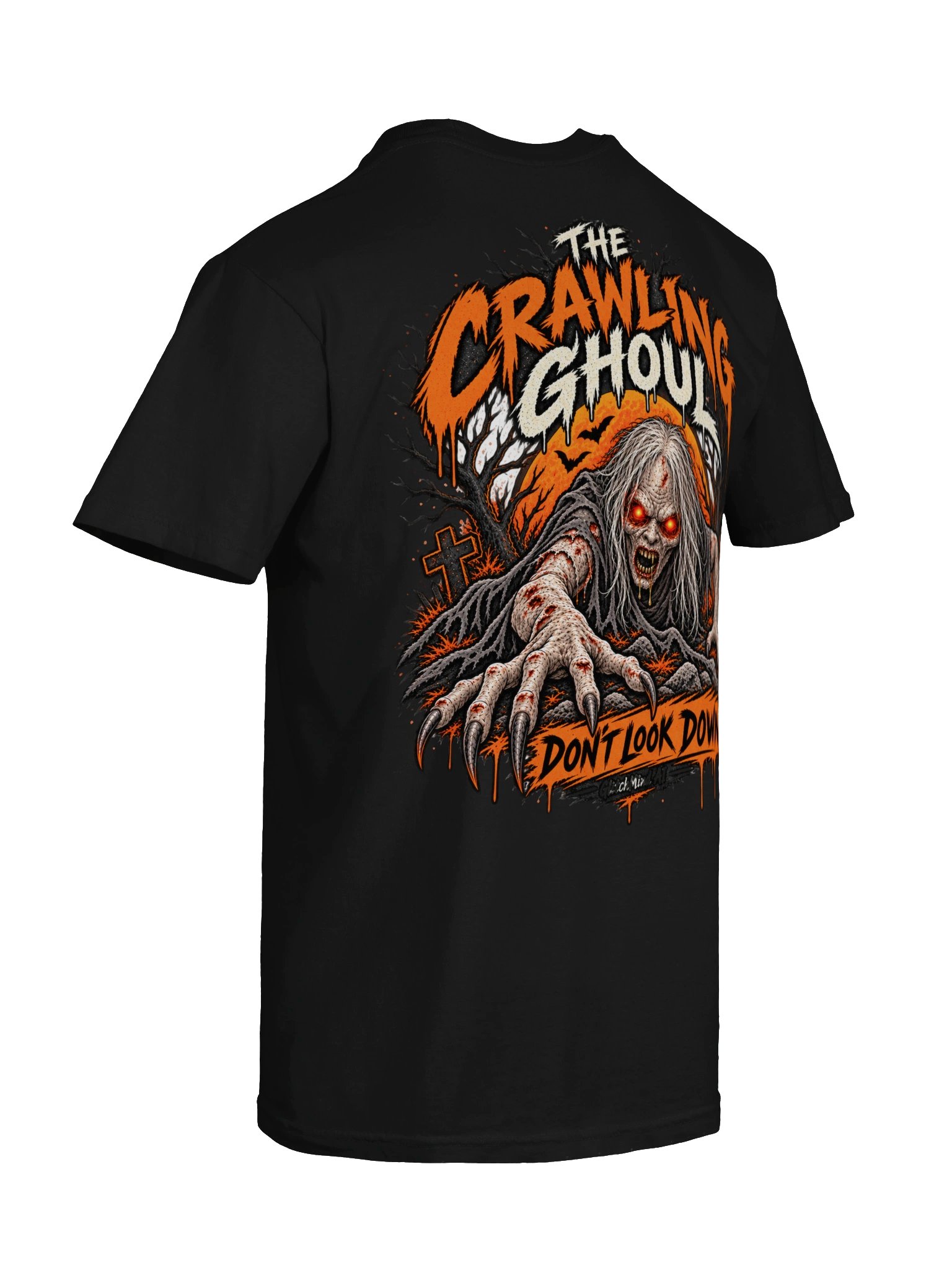 Crawling Ghoul “Don’t Look Down” Back Print T-Shirt product image (39)