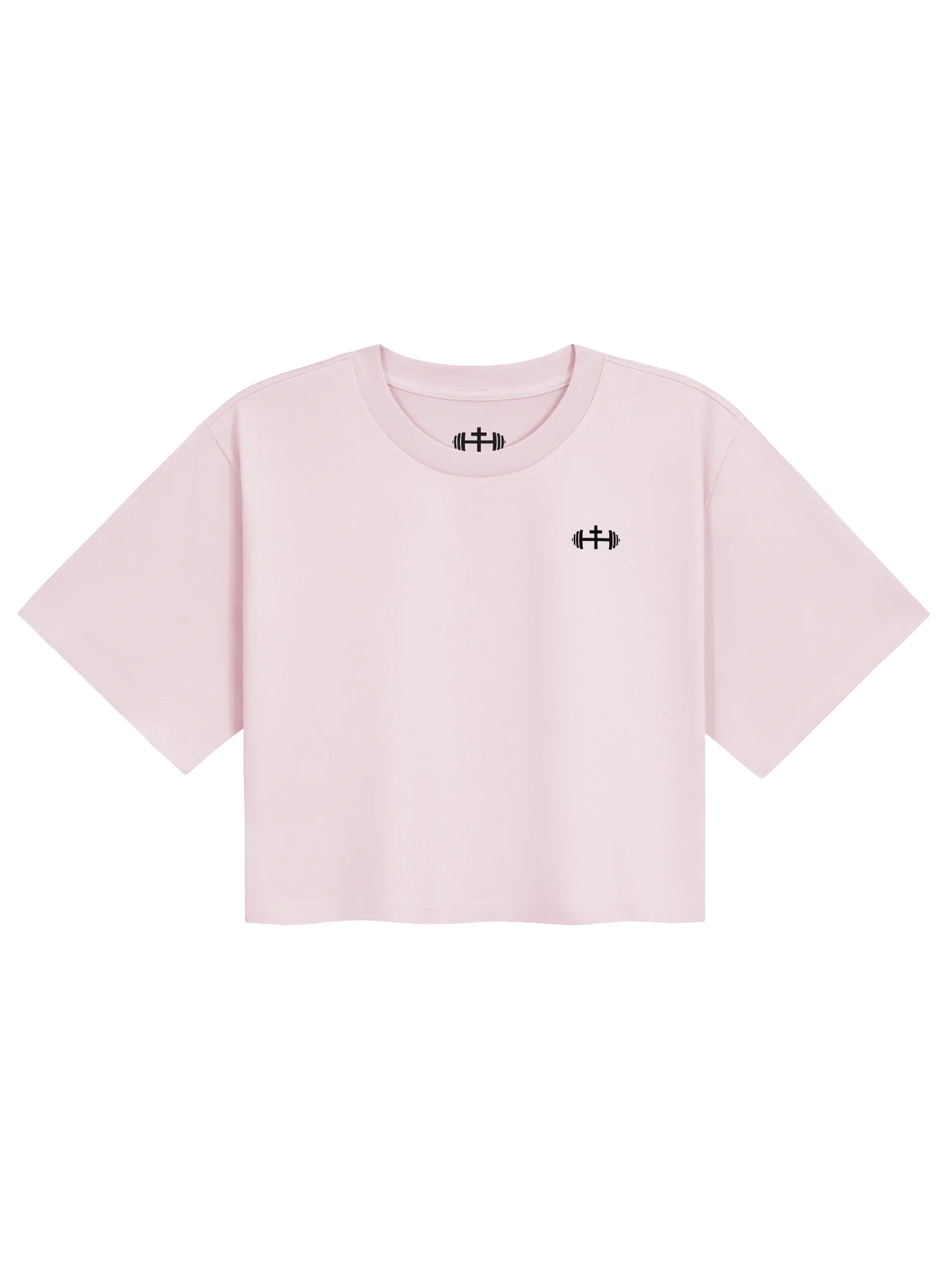 His House Womens Crop Top T-Shirt - Orchid/White/Ecru by His House