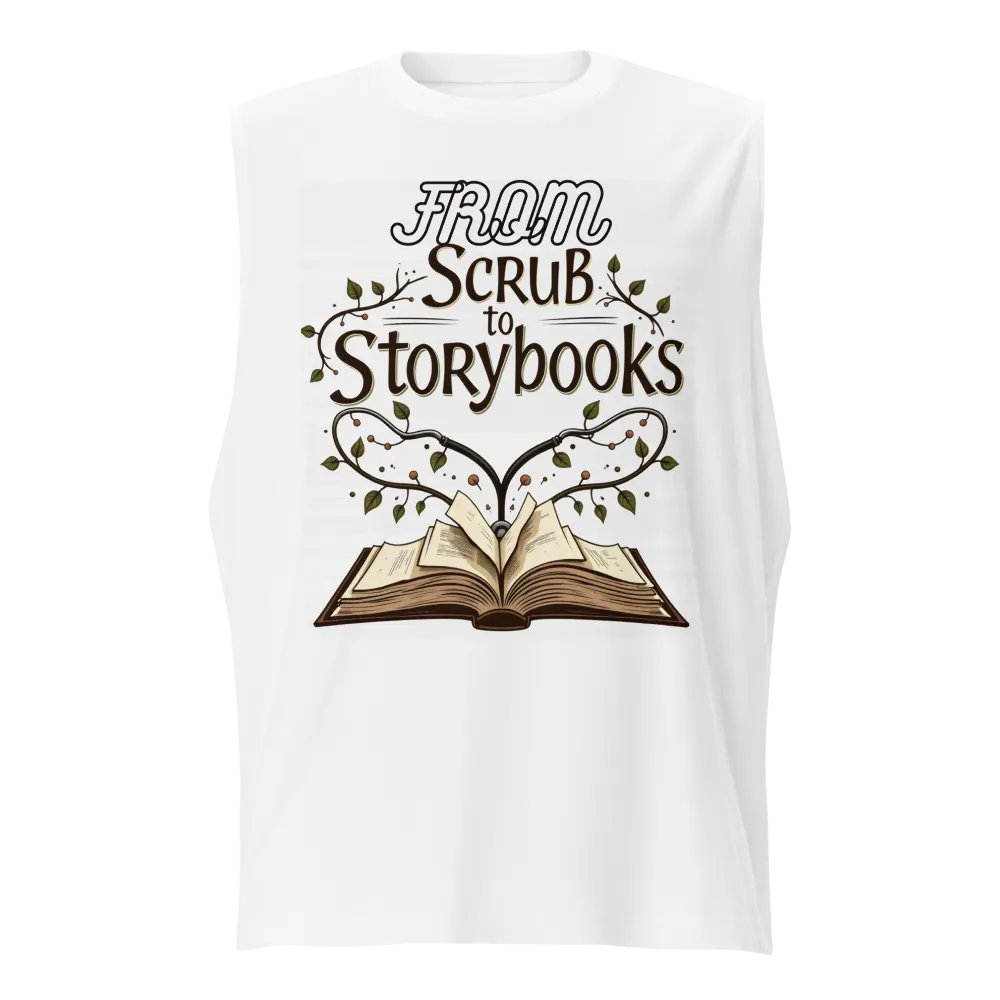 storybooks, stethoscope, Scrubs Muscle Tank product image (1)