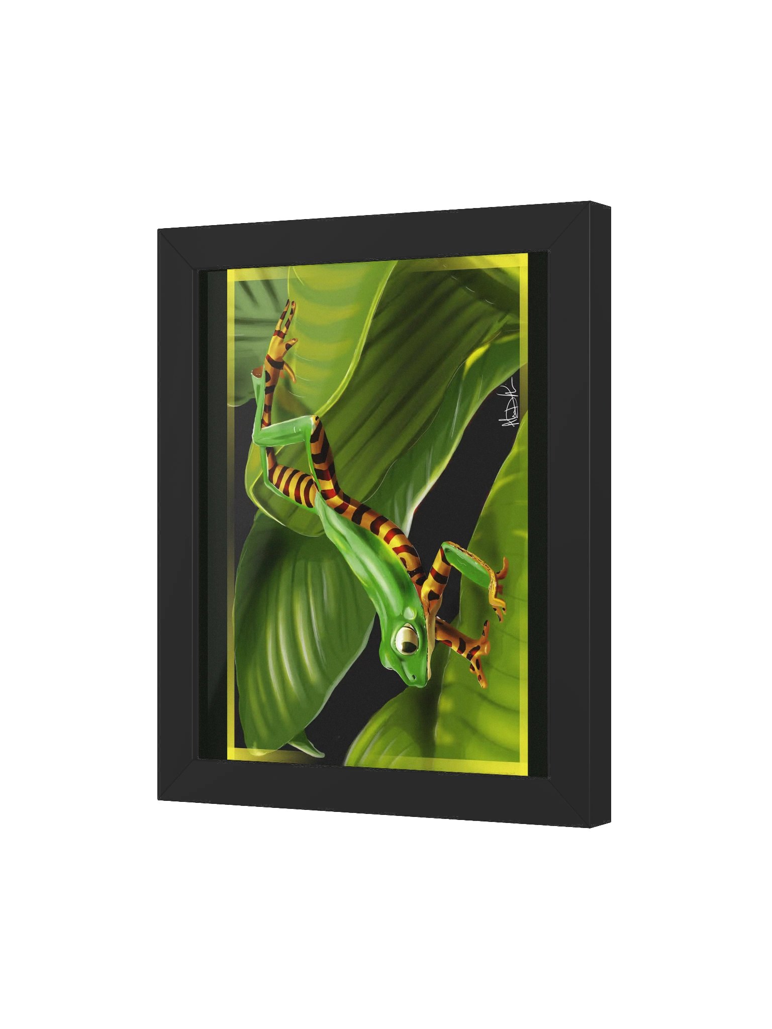 Vibrant Tree Frog Artwork Framed Poster product image (3)