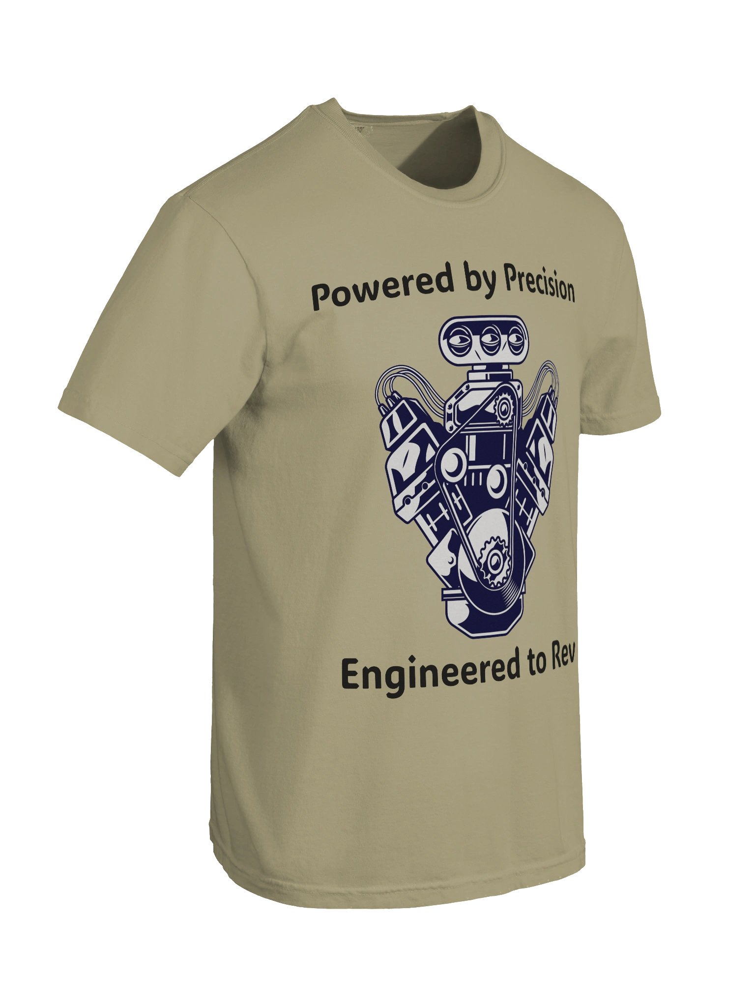 Powered by Precision Engineered to Rev T-Shirt | Car Engine Graphic Tee for Vehicle Guys & Mechanics product image (6)
