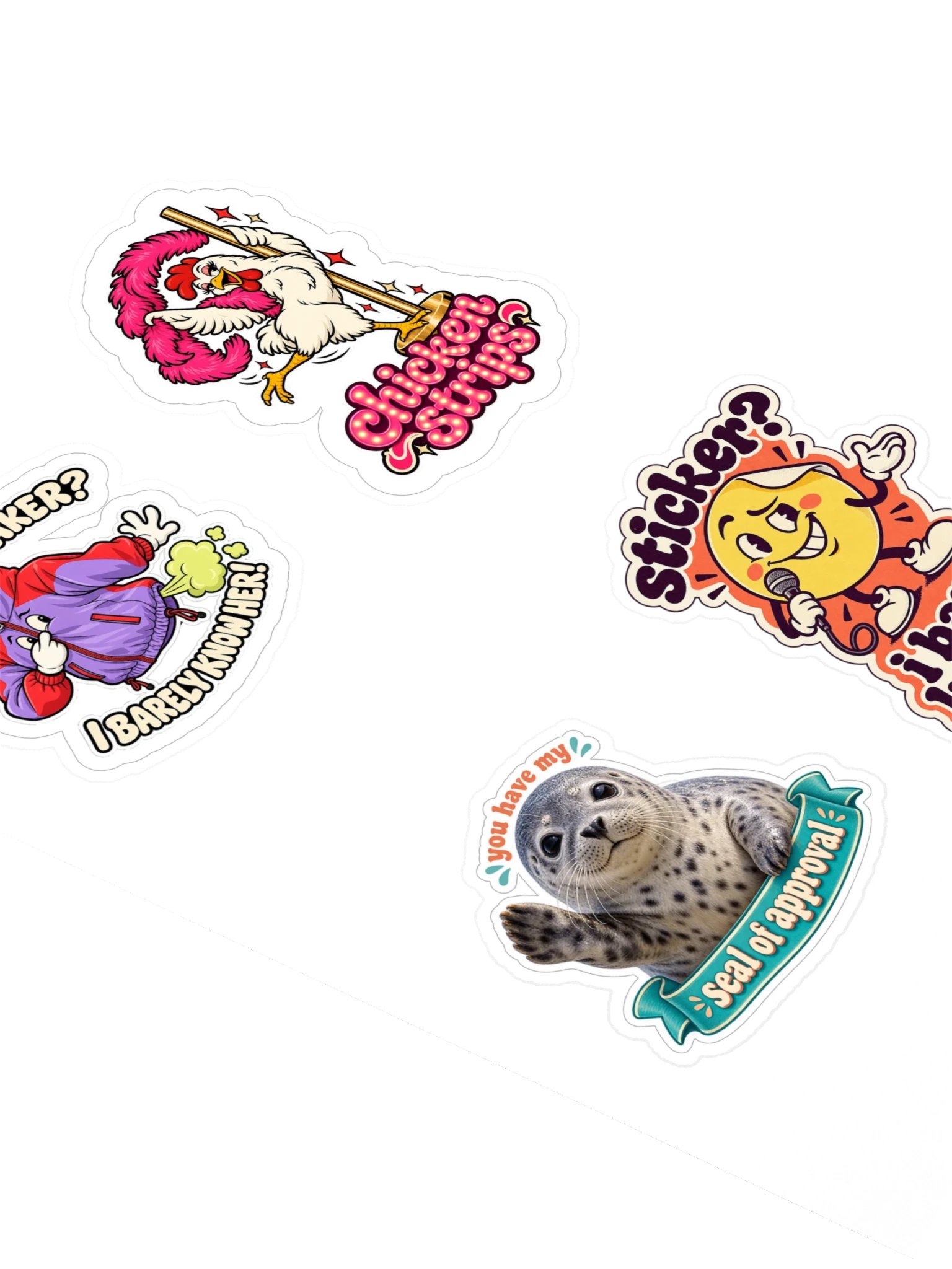 Bad Jokes — Four-Sticker Kiss-Cut Sampler product image (2)