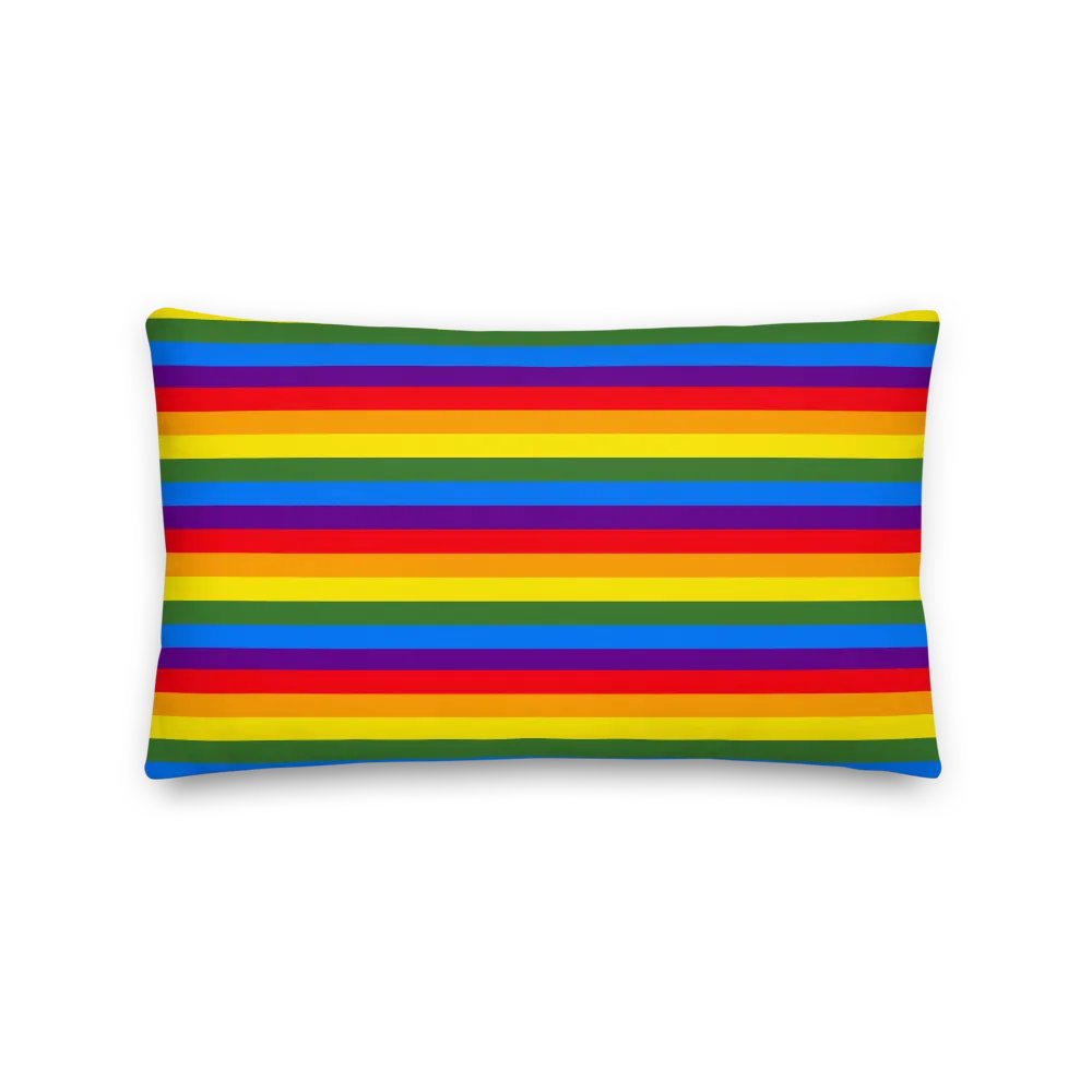 Rainbow Stripes All-Over Pillow product image (2)