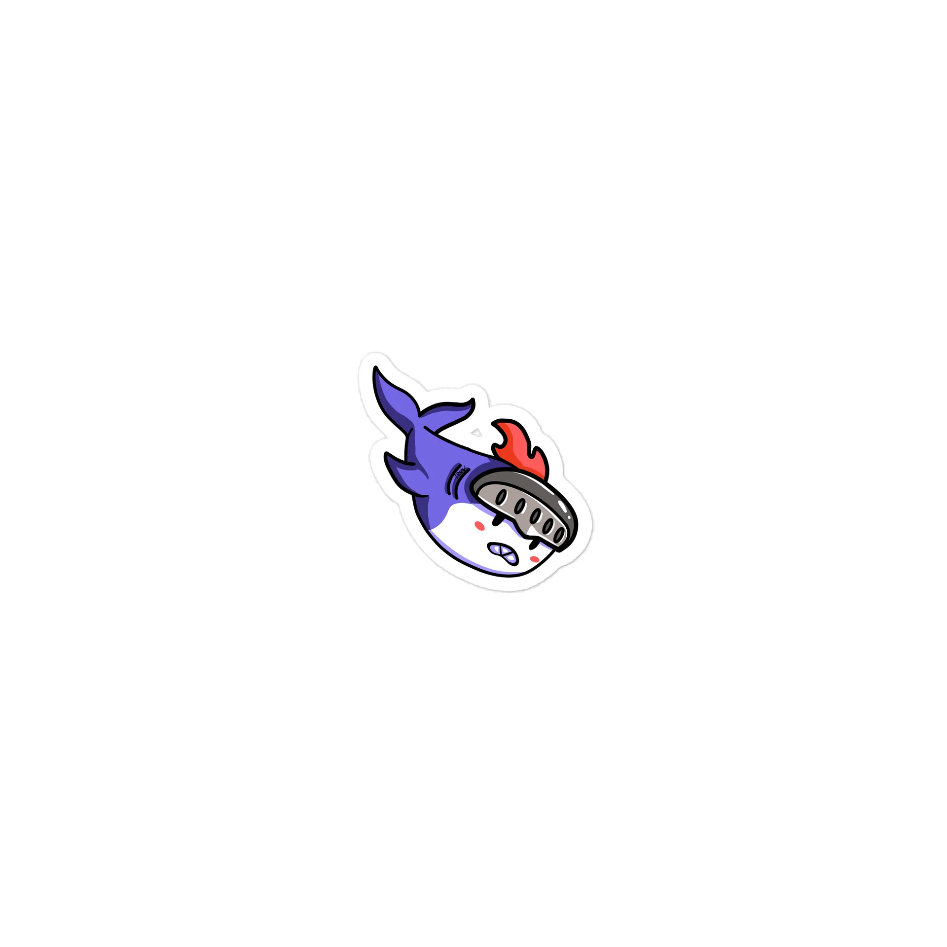 Warrior Shark Die-Cut Stickers product image (1)