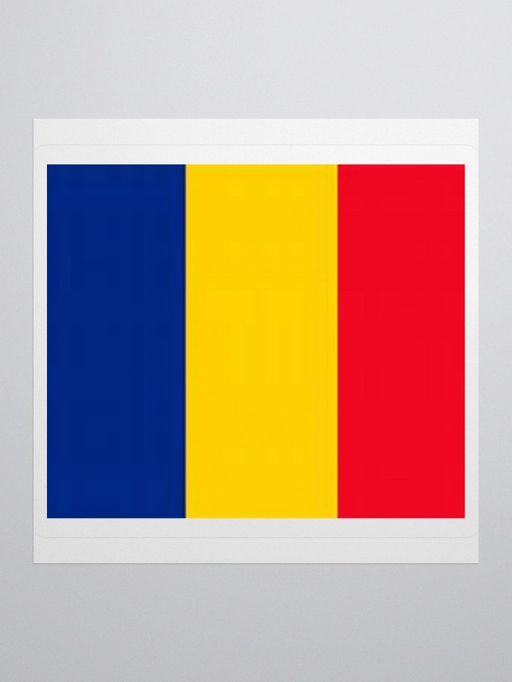 Romanian Flag Sticker - Durable Vinyl for Indoor Use - Multiple Sizes Available product image (1)