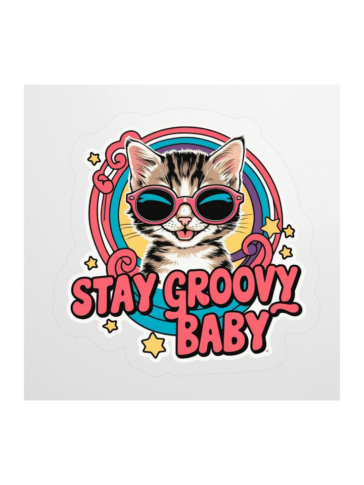Groovy Cat Sunglasses Sticker product image (1)