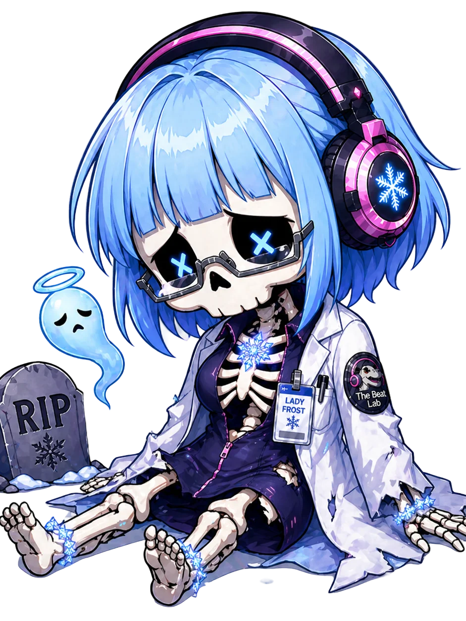 Lady Frost RIP Emote - Die Cut Sticker product image (1)