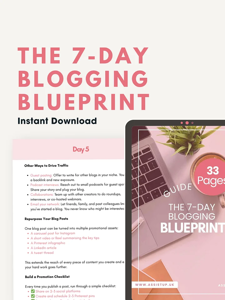 The 7-Day Blogging Blueprint product image (2)