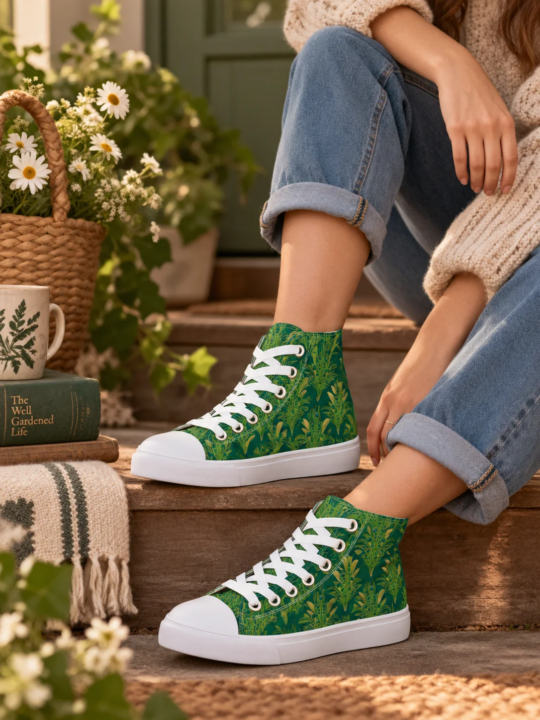 Petals of the Court Women’s High Top Canvas Shoes product image (2)