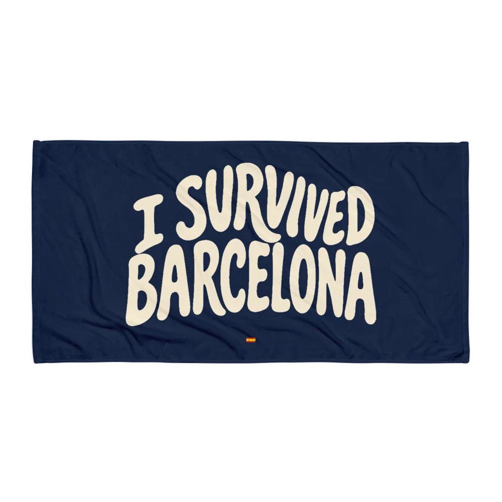 I Survived Barcelona — Premium Beach Towel product image (1)