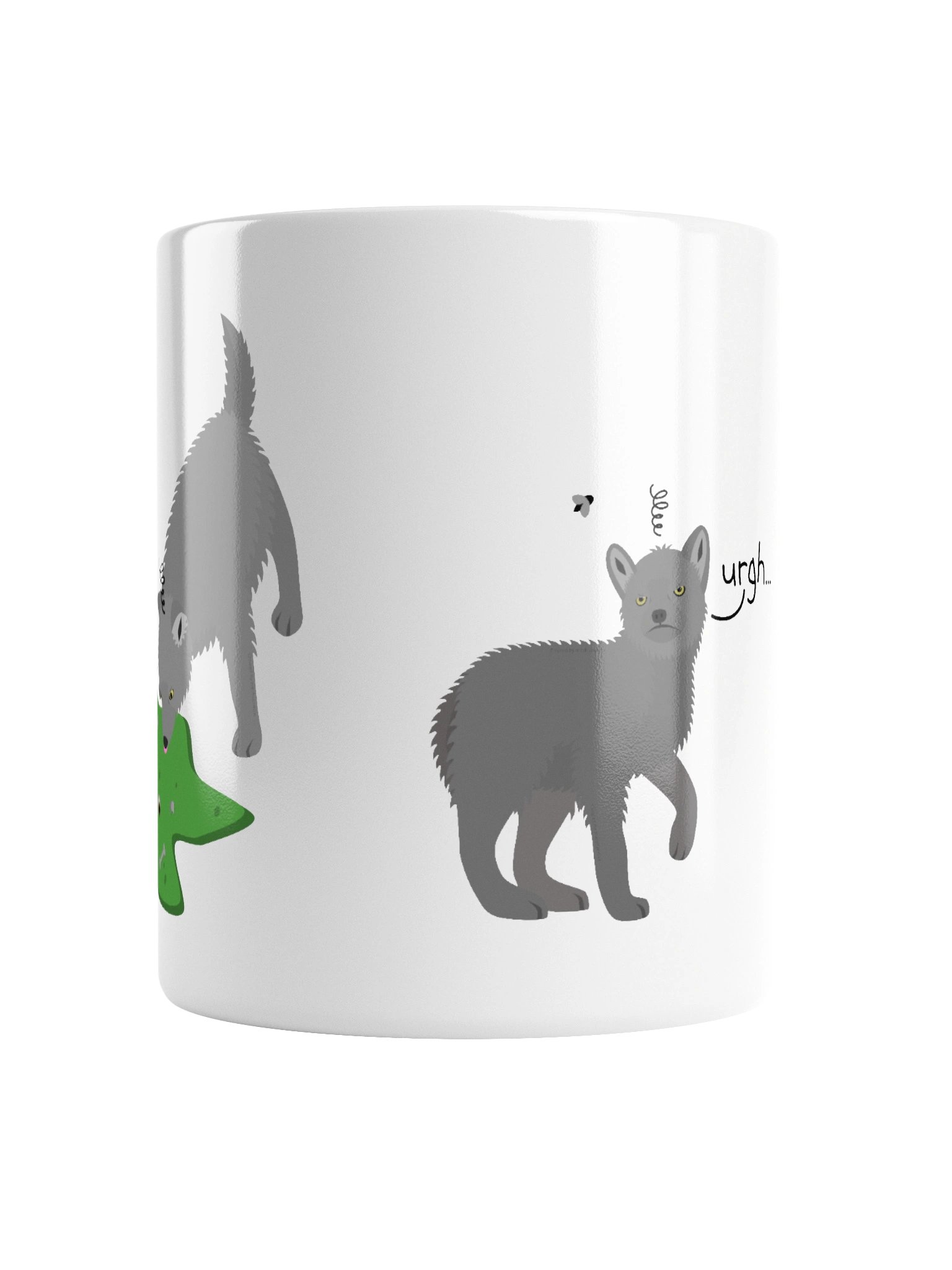 Grumpy Wolf Pup - Silly Art Mug product image (4)