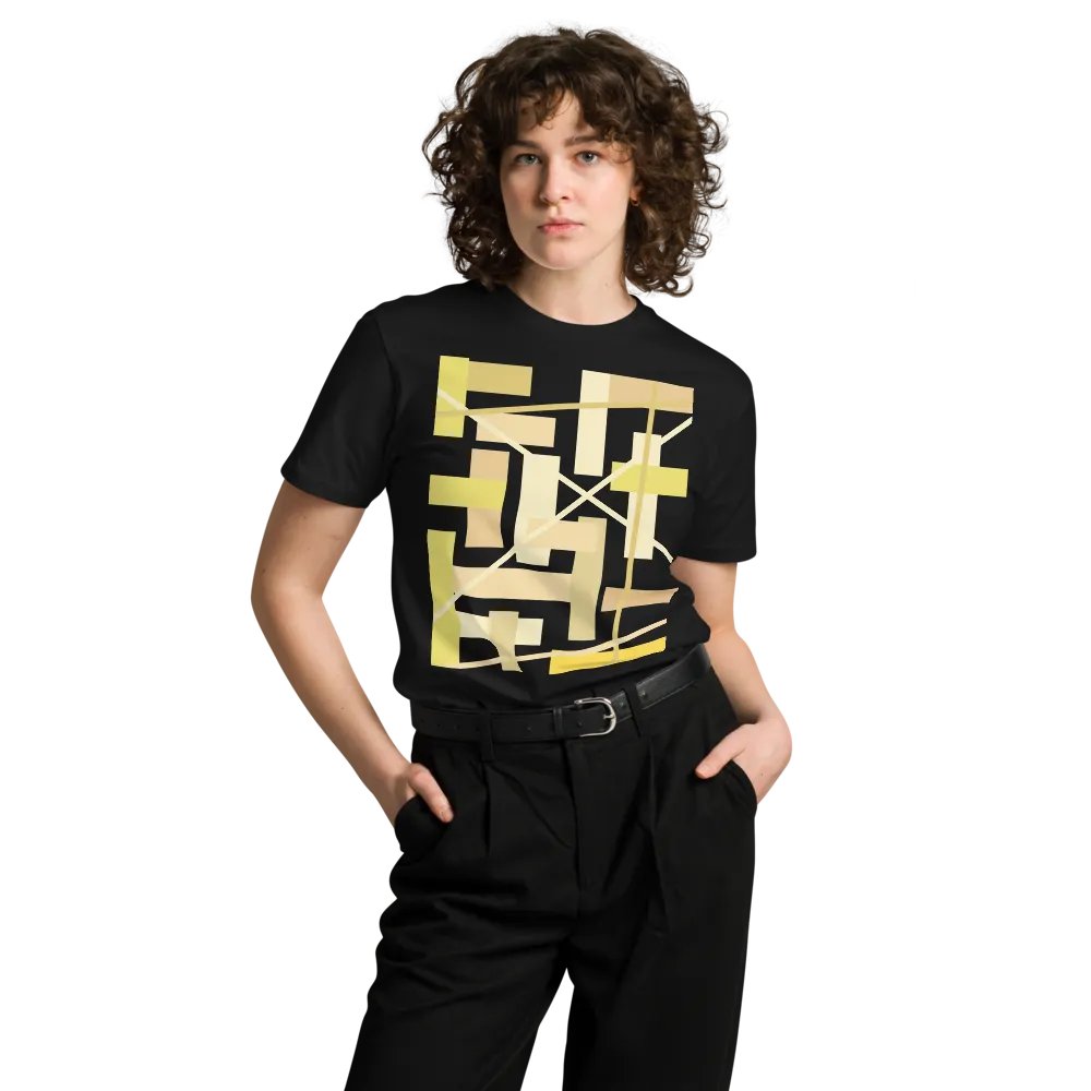 Black Background Golden Geometric Square Rectangle Line Pattern product image (8)