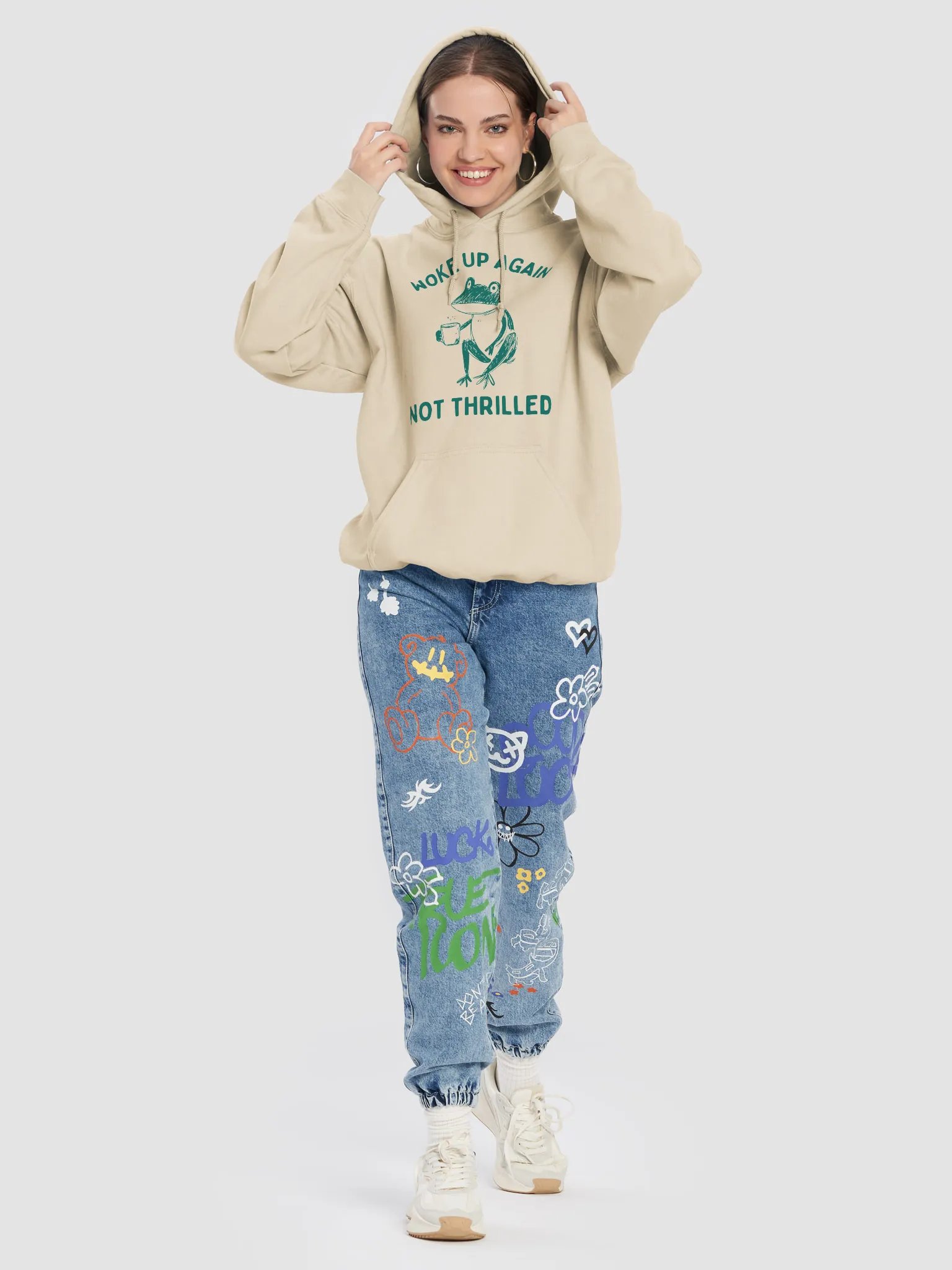 Woke up again not thrilled Hoodie product image (8)