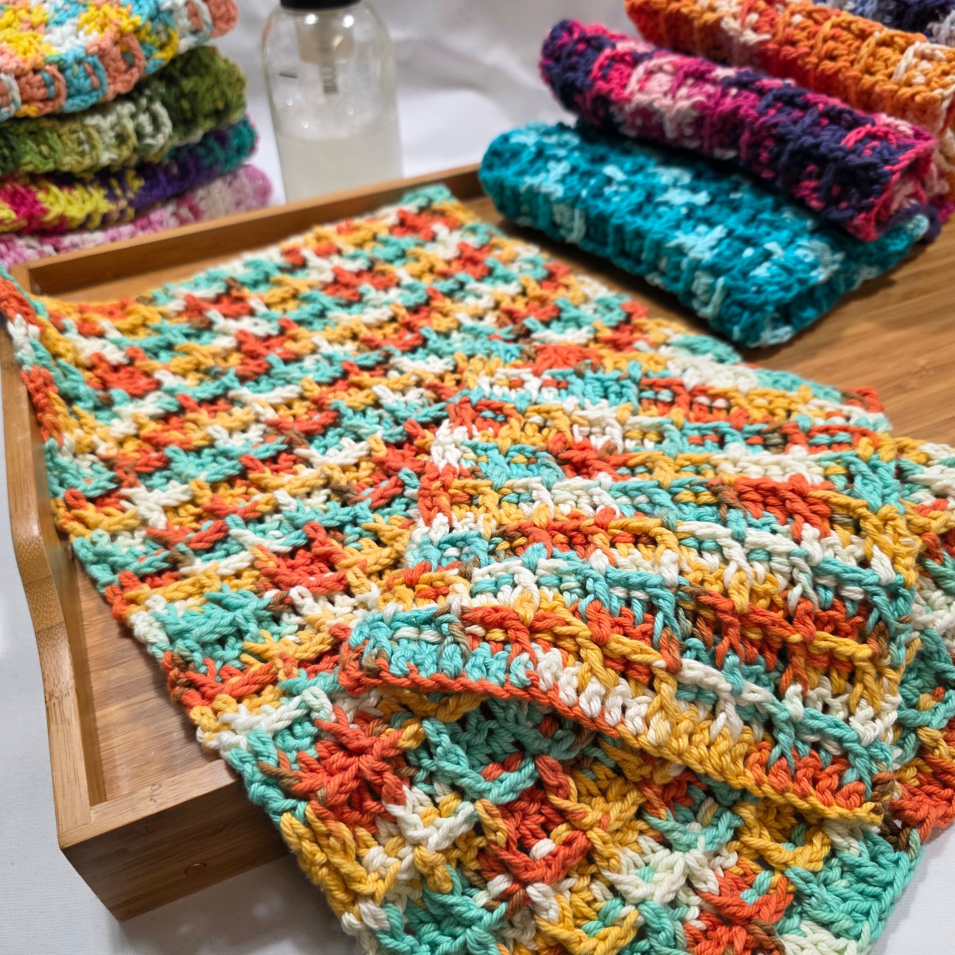 Crochet Cotton Dish Towel Set: Limited Edition Spring Kitchen Decor product image (8)