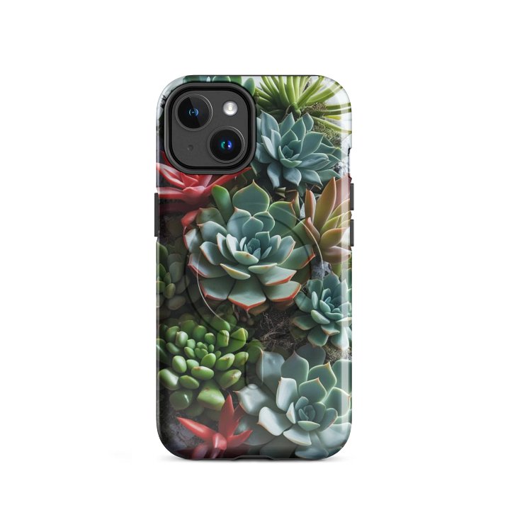 Marble Succulent Collection Tough Magnetic MagSafe® iPhone® 14, iPhone 15, iPhone 16, iPhone 17, Pro, Pro Max, Plus Cases. product image (2)