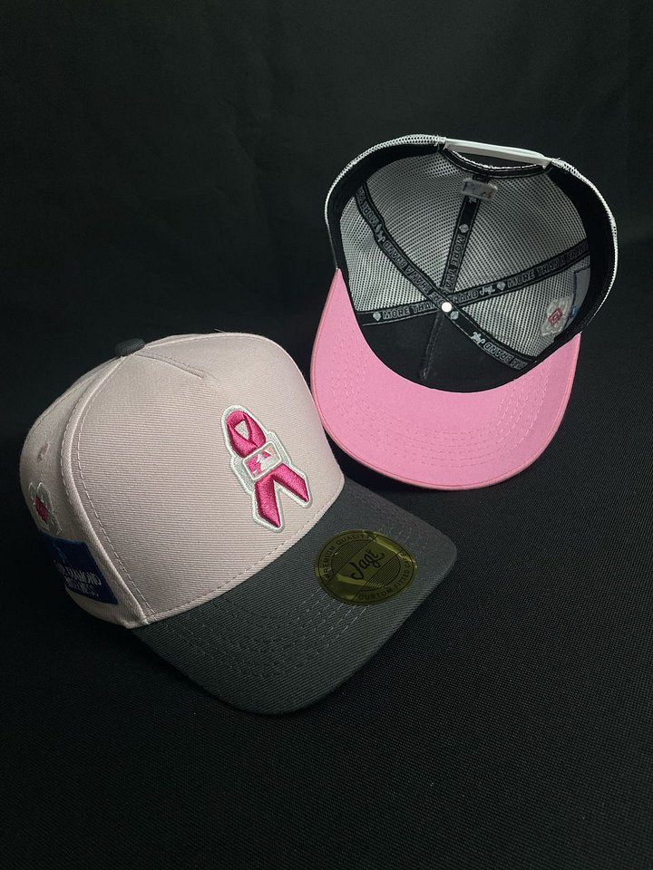 JAGI CAPS PINK RIBBON GRAY/PINK SNAPBACK product image (2)