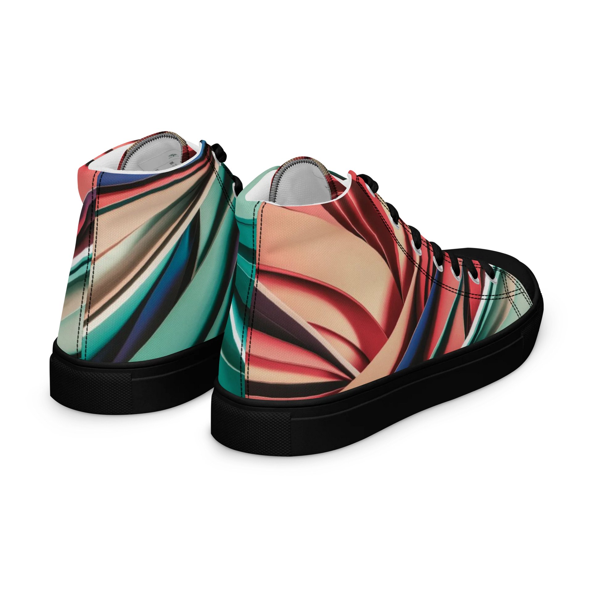 Graphic Grove Women's High-Top Canvas Shoes - Abstract Art Design, Vibrant Colours, Comfortable Fit product image (7)