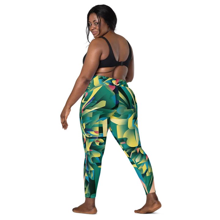 Abstract Lithographic Pattern Design Leggings with pockets - V8 product image (2)