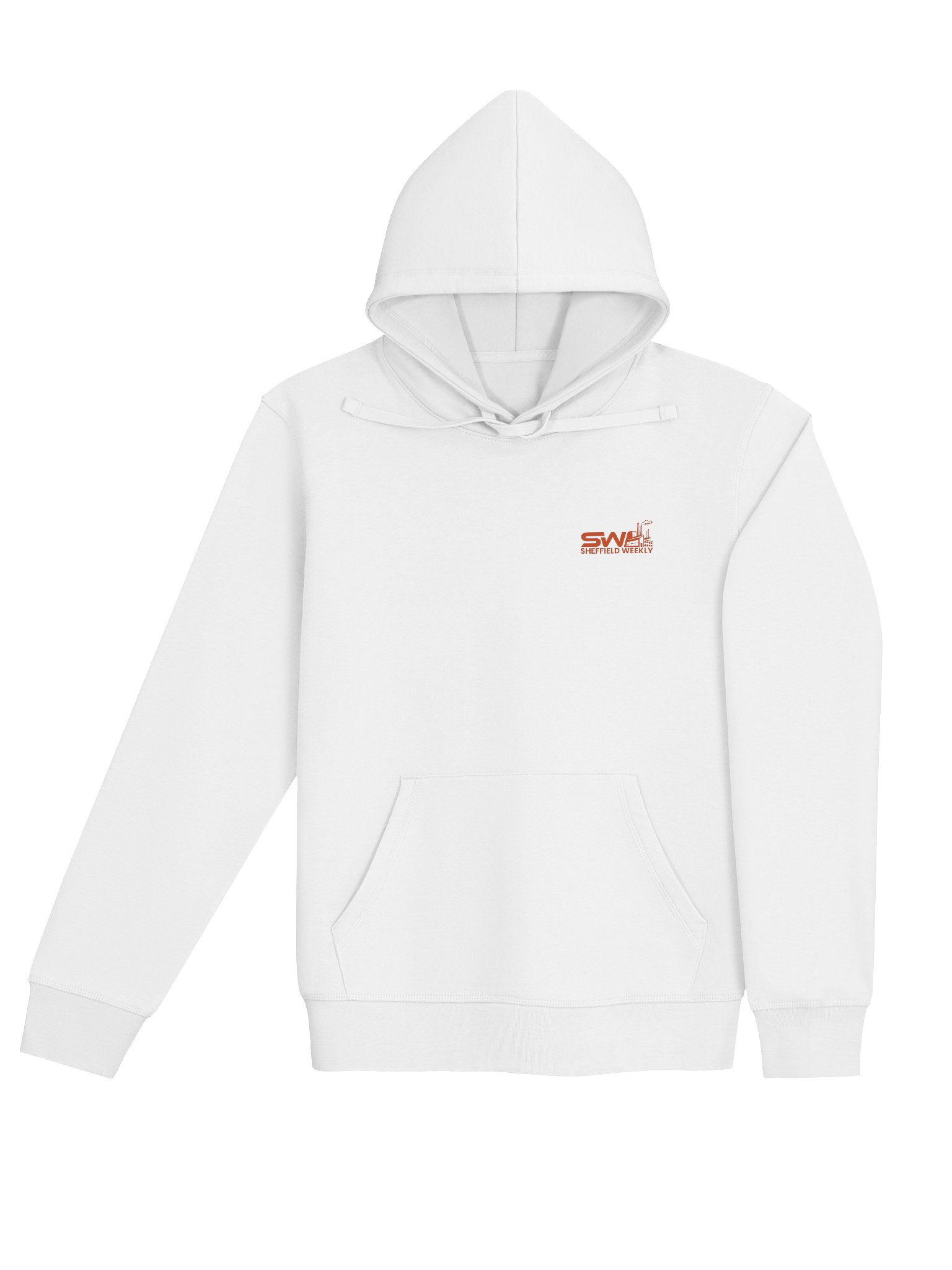 SW Hoodie - White/Orange (Chest & Back) product image (4)