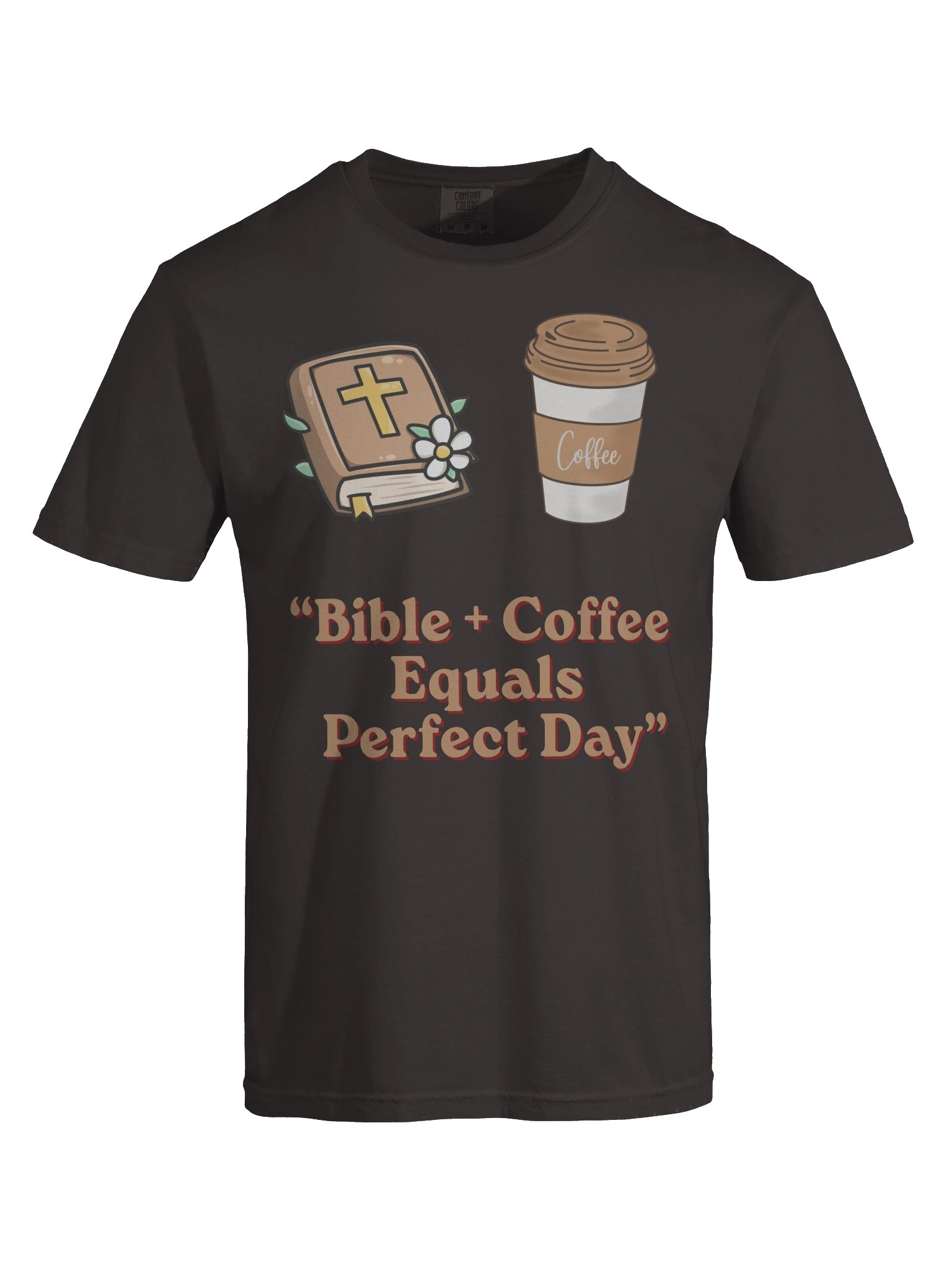 Bible + Coffee = Perfect Day Christian Coffee Lover T-Shirt | Faith & Scripture Apparel | Kingdom Life Co. product image (6)