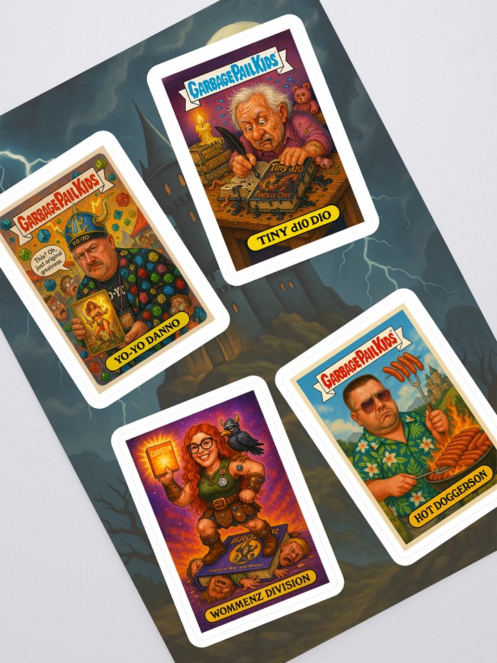 GPK Parody Sticker Sheet [TTRPG Twitter Edition] Sheet 12 product image (1)
