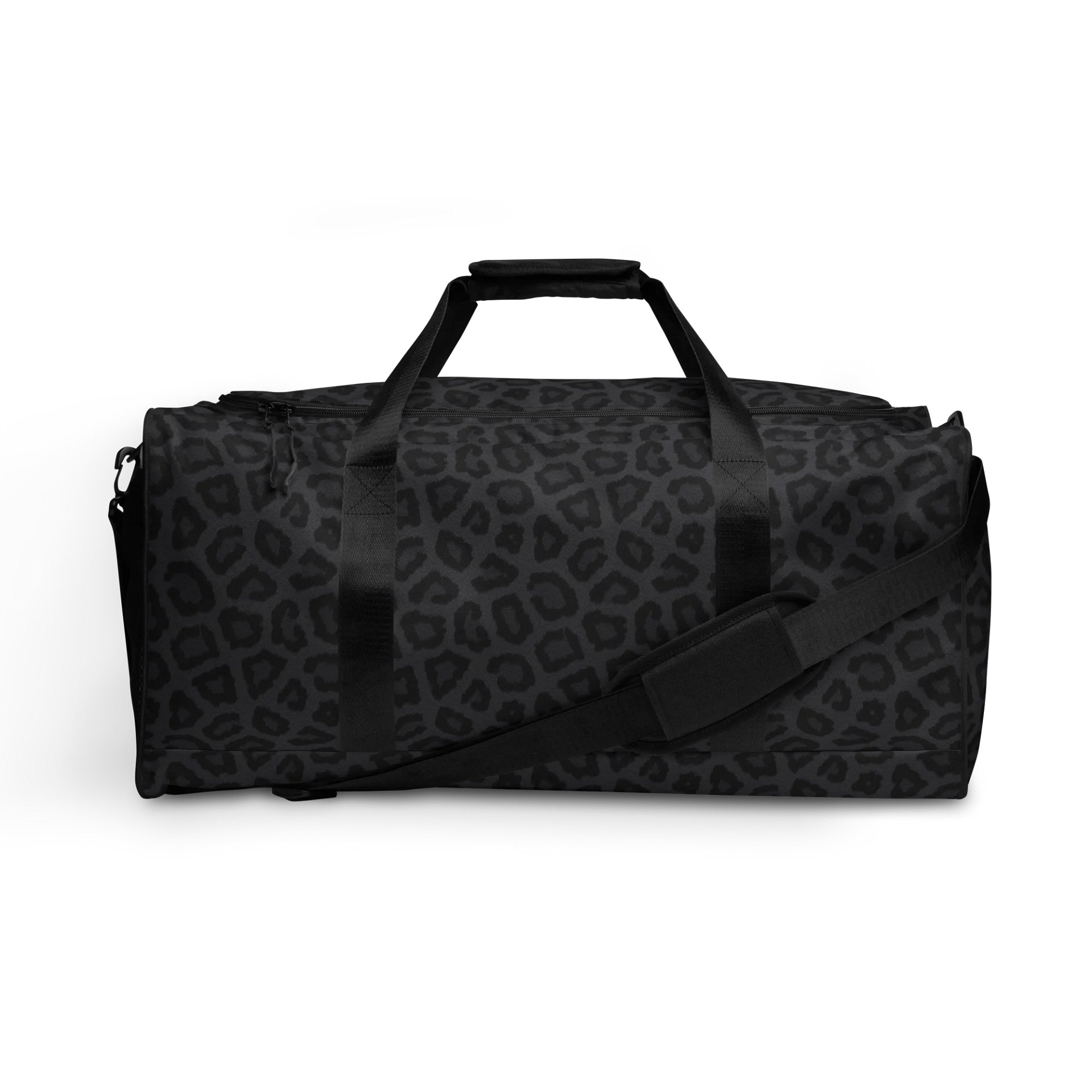 Trendy Bold Black Leopard Print Duffel Bag product image (1)