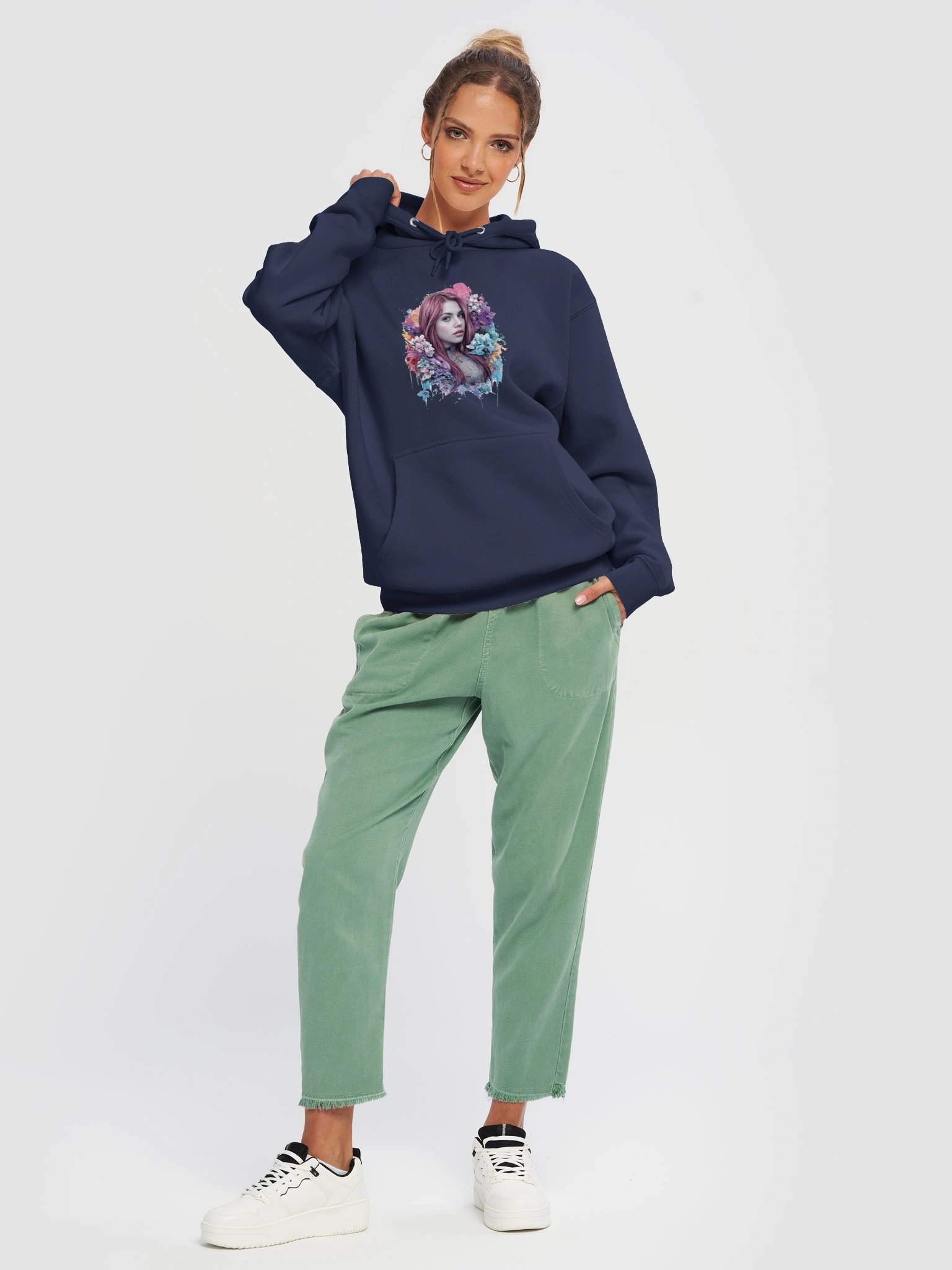 Floral Artistry Pink Hoodie product image (27)