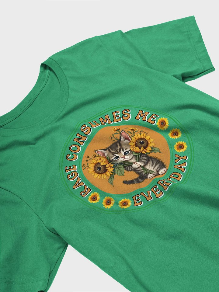 Rage Consumes Me Everyday Cat Sunflower T-Shirt product image (2)