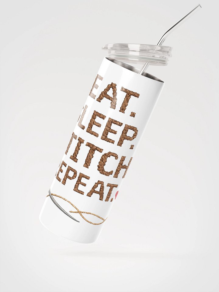 Eat. Sleep. Stitch. Repeat. Stainless Steel Tumbler product image (2)