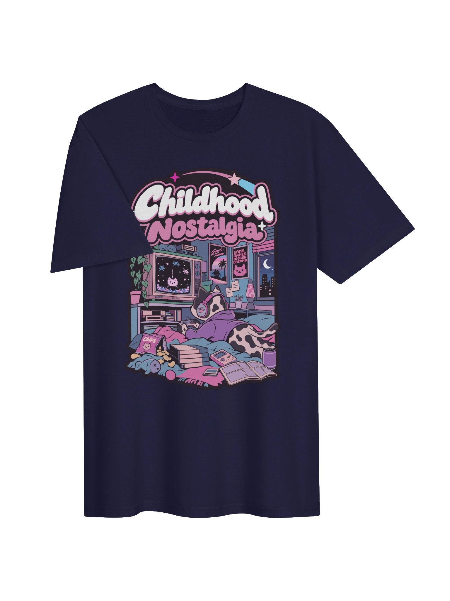 Childhood Nostalgia Cow Cat Shirt product image (4)