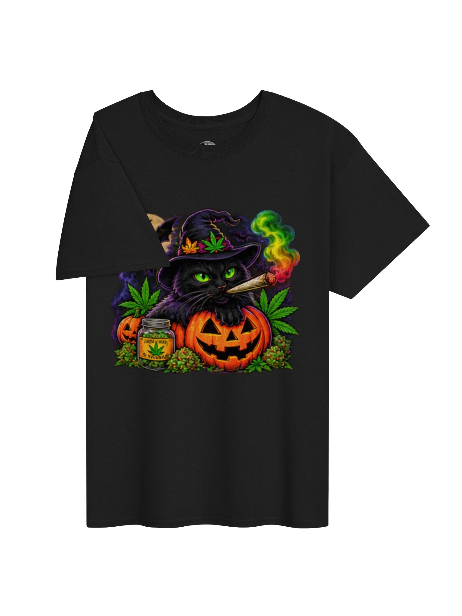 Midnight Mischief Black Cat Graphic Tee product image (3)