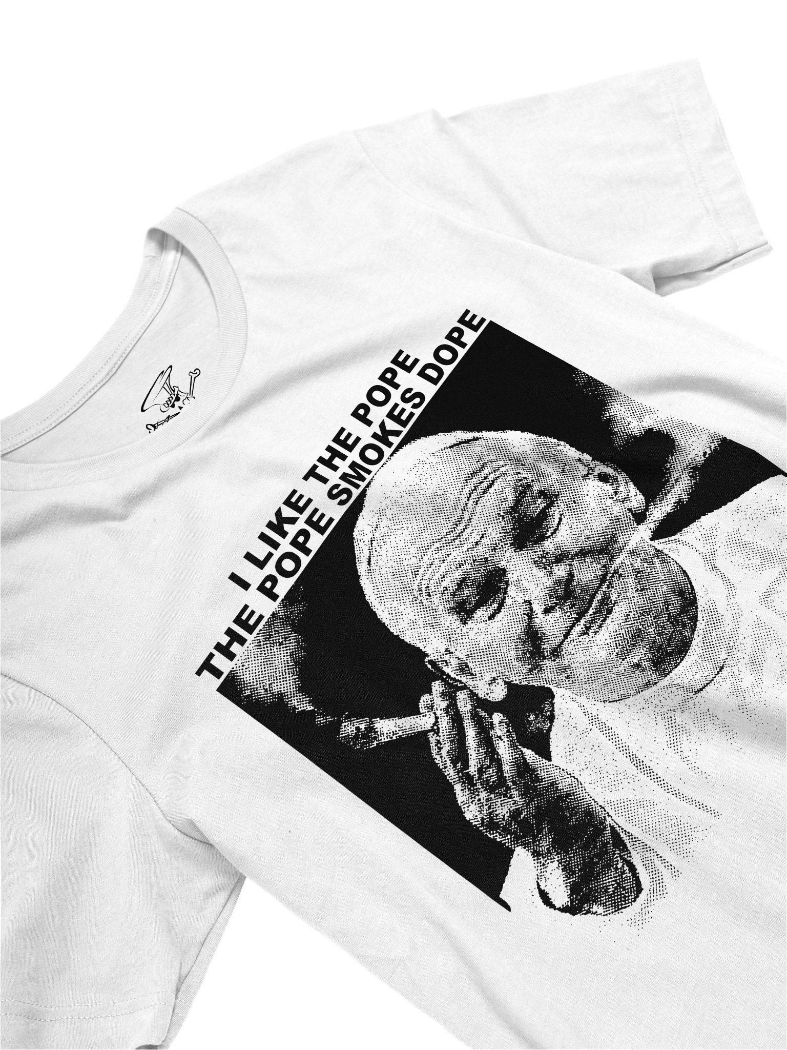 I LIKE THE POPE THE POPE SMOKES DOPE TEE product image (1)