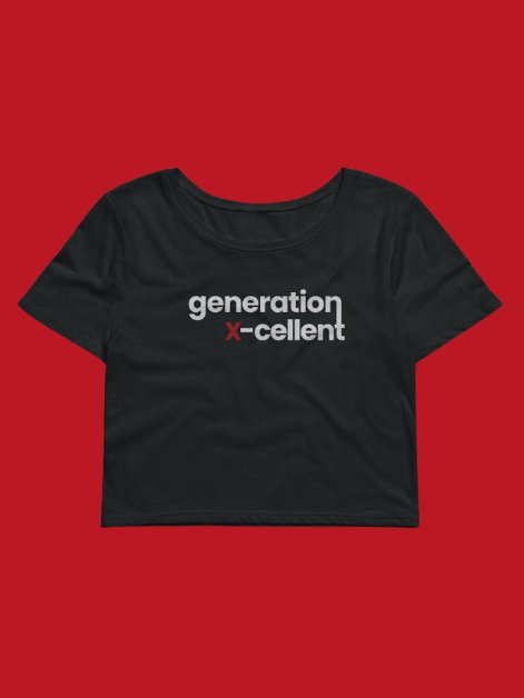 Generation X-cellent Crop Top for Gen X-ers product image (1)
