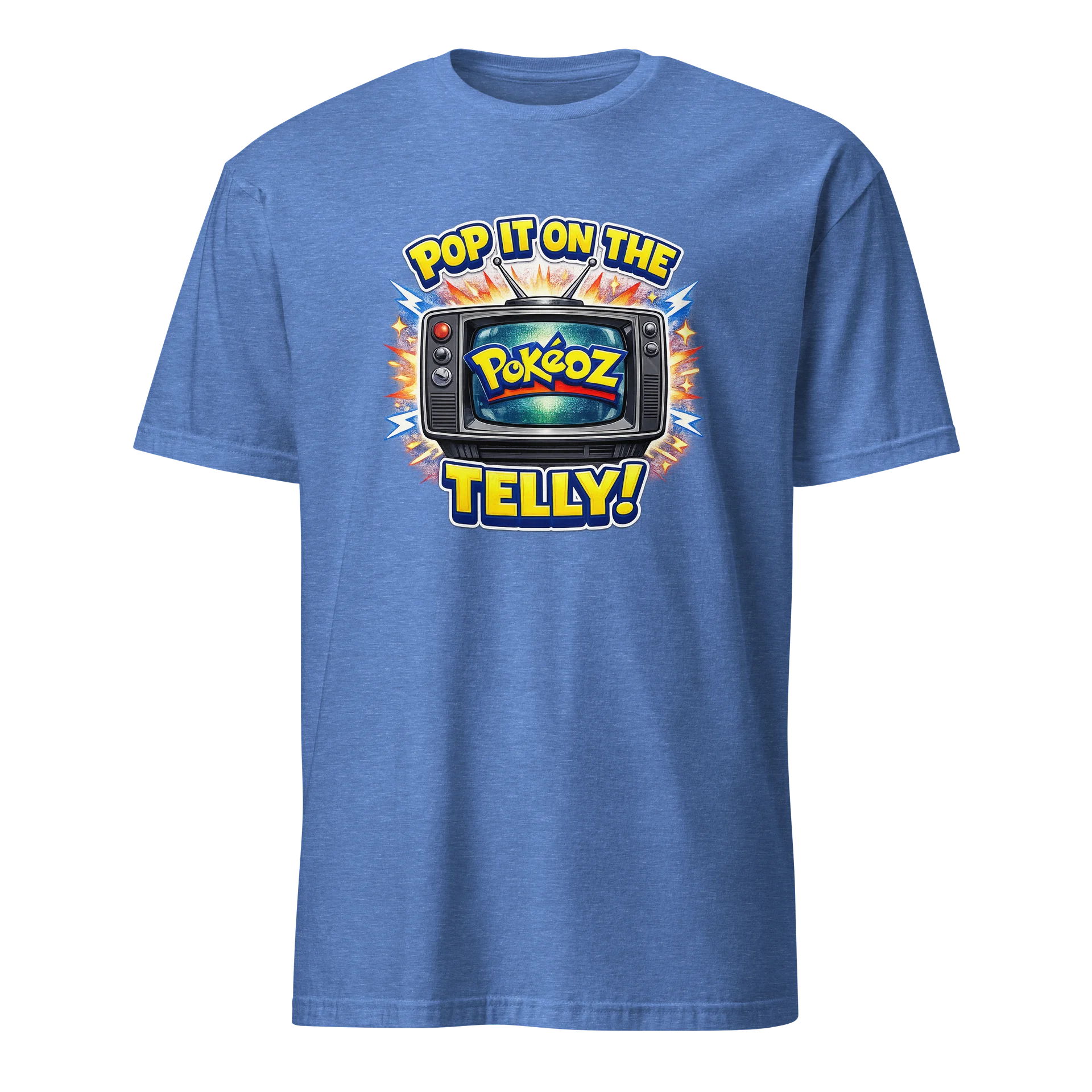 Pop it on the telly basic blue tee product image (1)