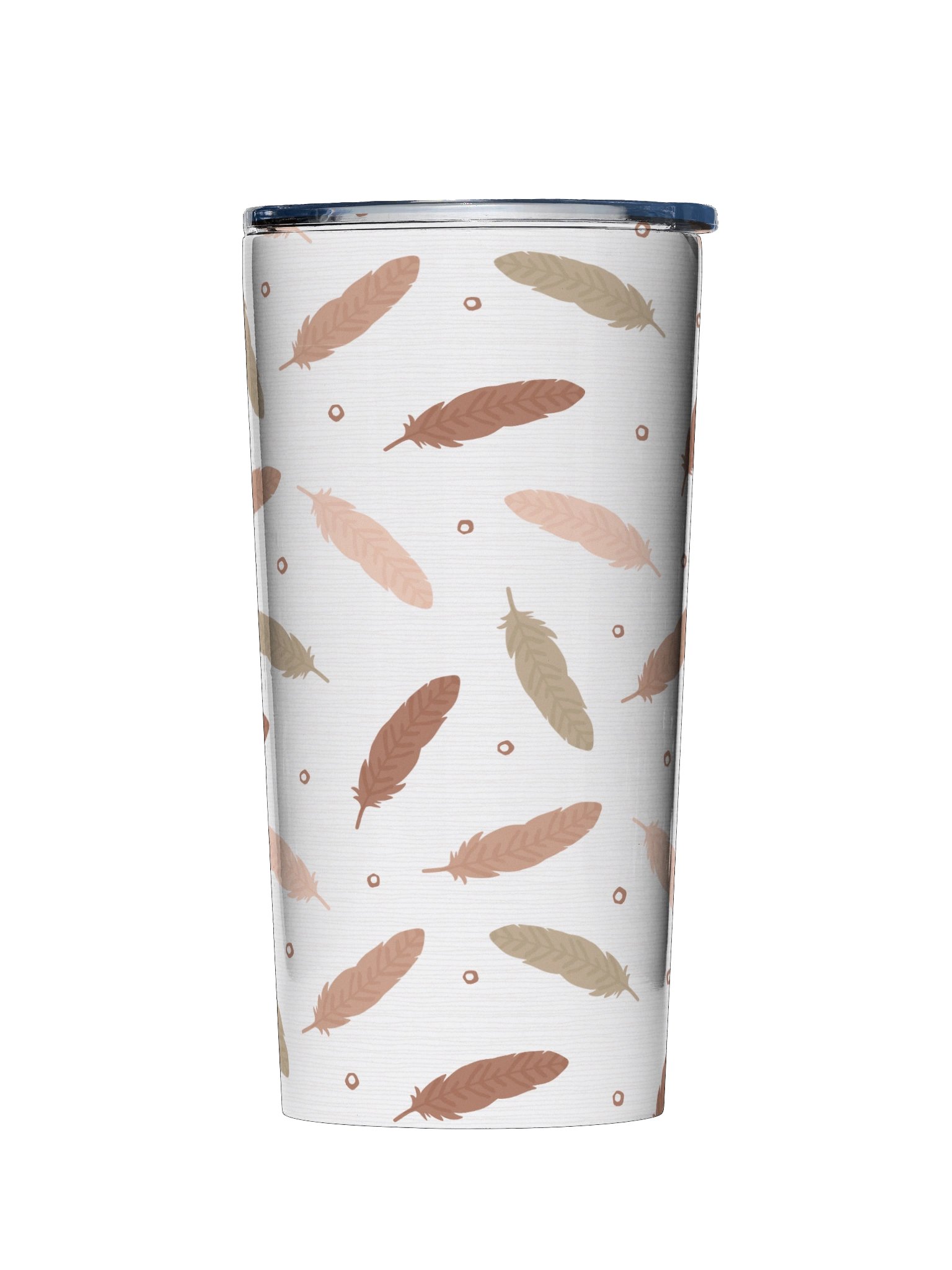 Mocha Mousse Feathers 20oz Stainless Steel Tumbler product image (1)
