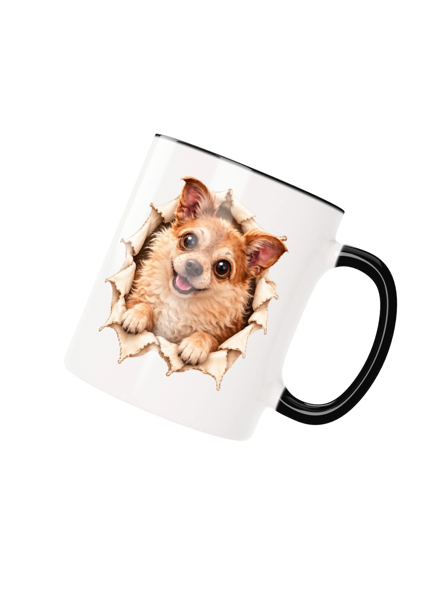 Peekaboo Happy Little Dog Front and Back Mug product image (12)