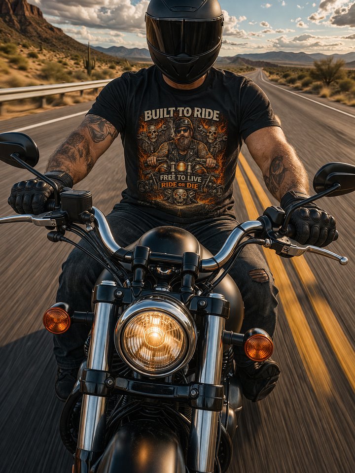 Ride or Die Motorcycle Graphic Tee product image (1)
