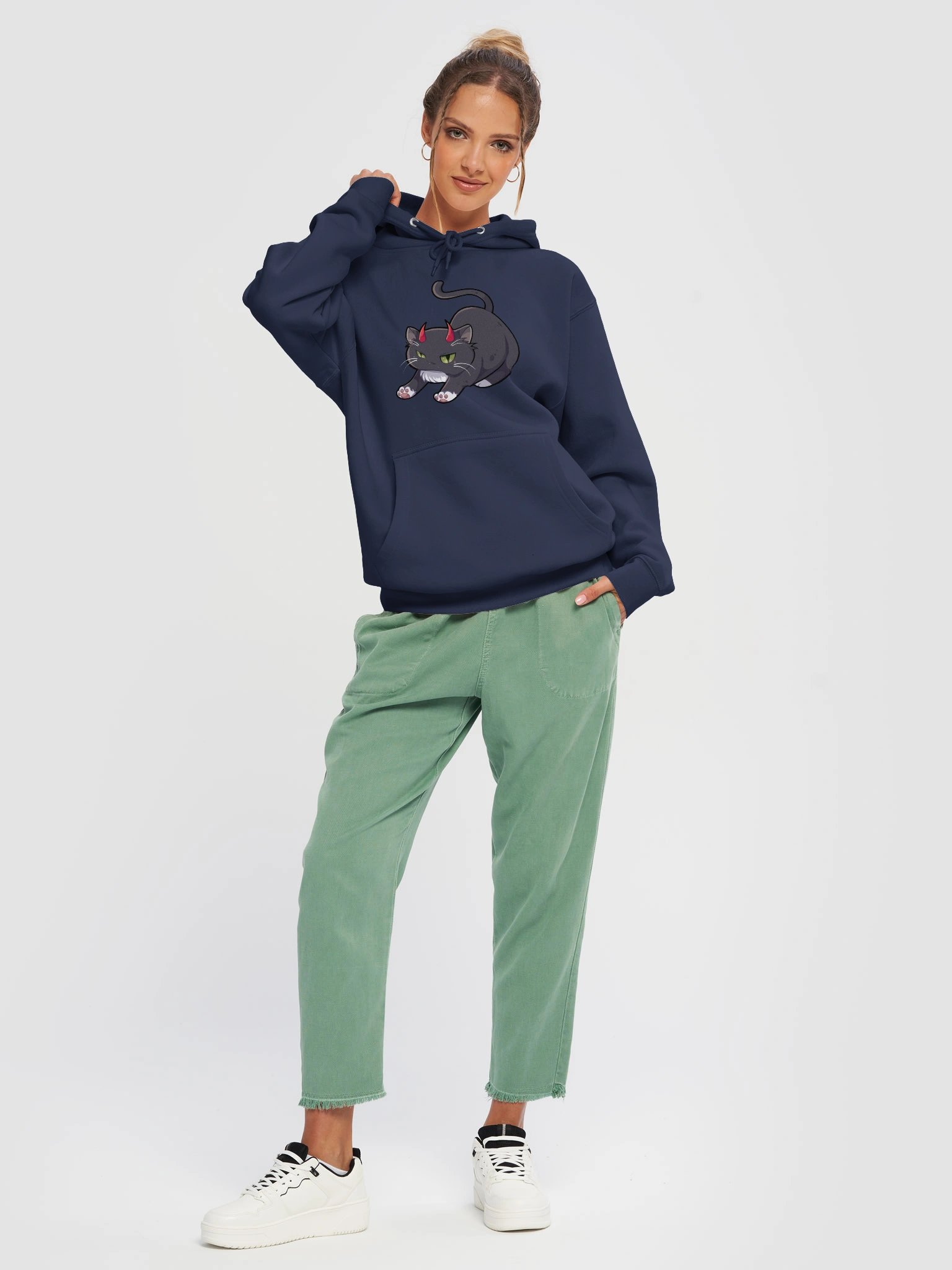 Harley Mischievous Kitty Pullover Hoodie product image (23)