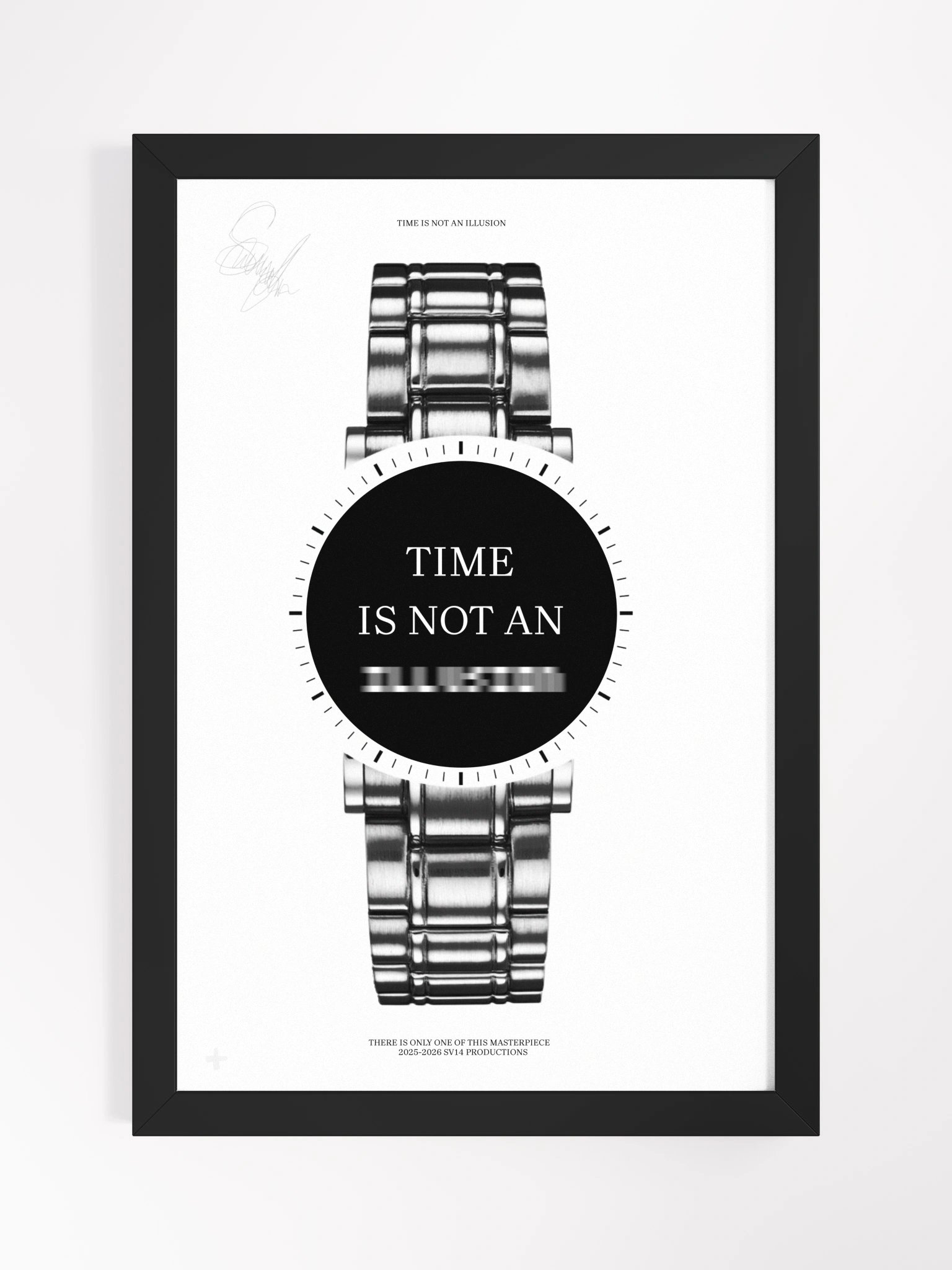 TIME IS NOT AN ILLUSION - BLACK FRAME product image (1)
