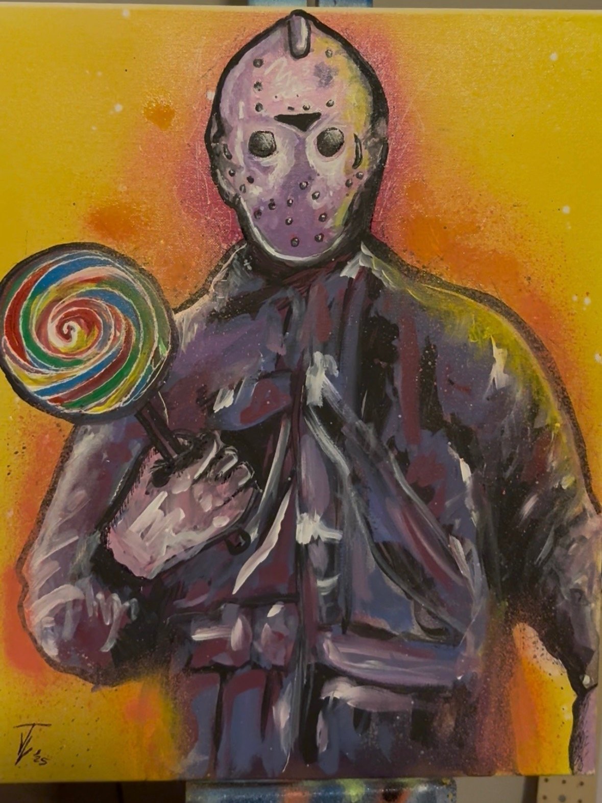 16x20 Jason Voorhees Lolipop - Colorful Pop Art product image (5)