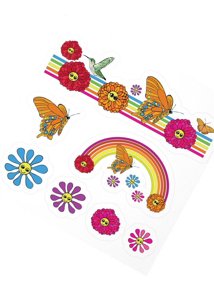 Rainbows Flowers Butterflies Stickers product image (2)