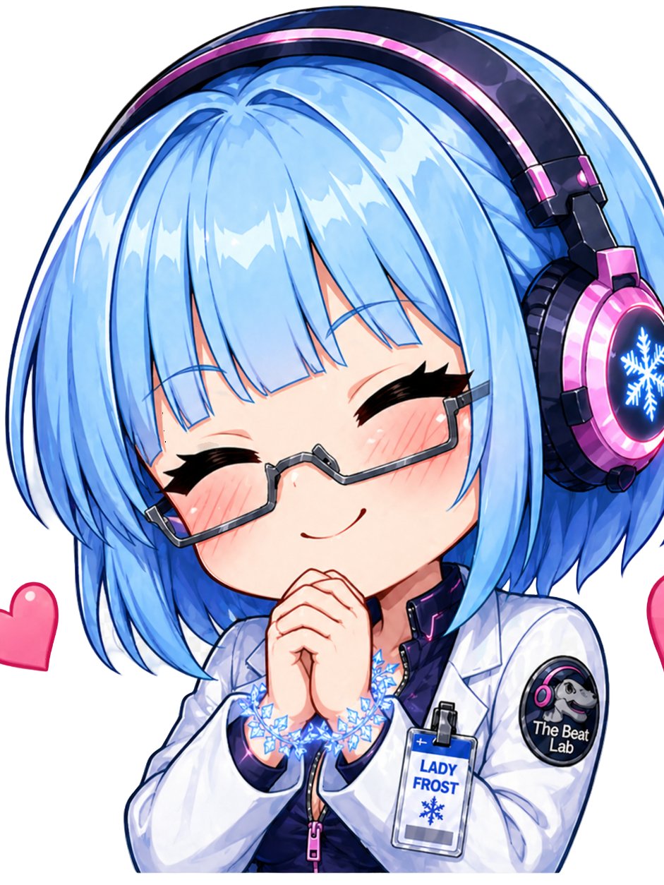 Lady Frost Love Emote - Die Cut Sticker product image (1)